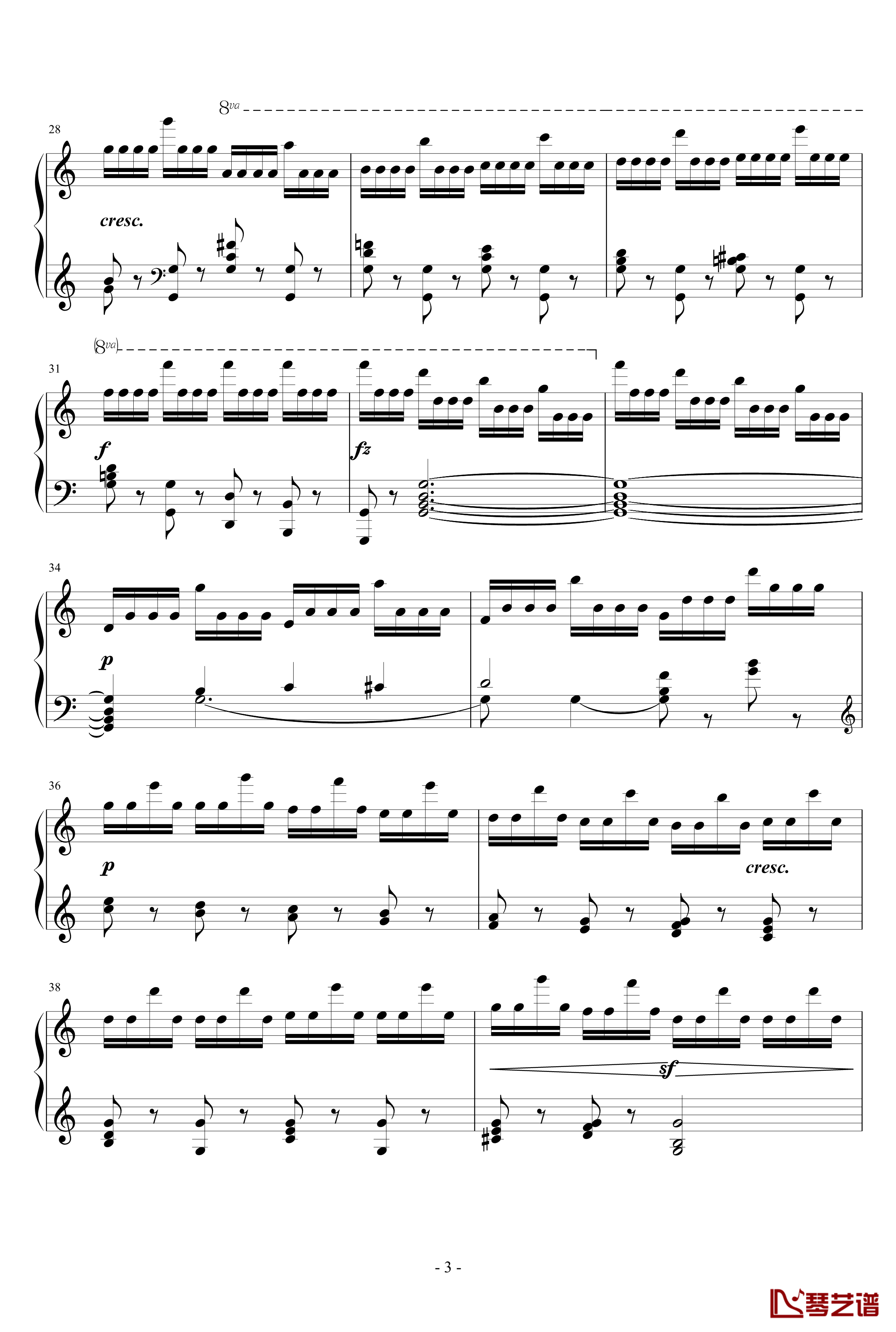 C大调练习曲钢琴谱-车尔尼Op740 No7-车尔尼-Czerny3