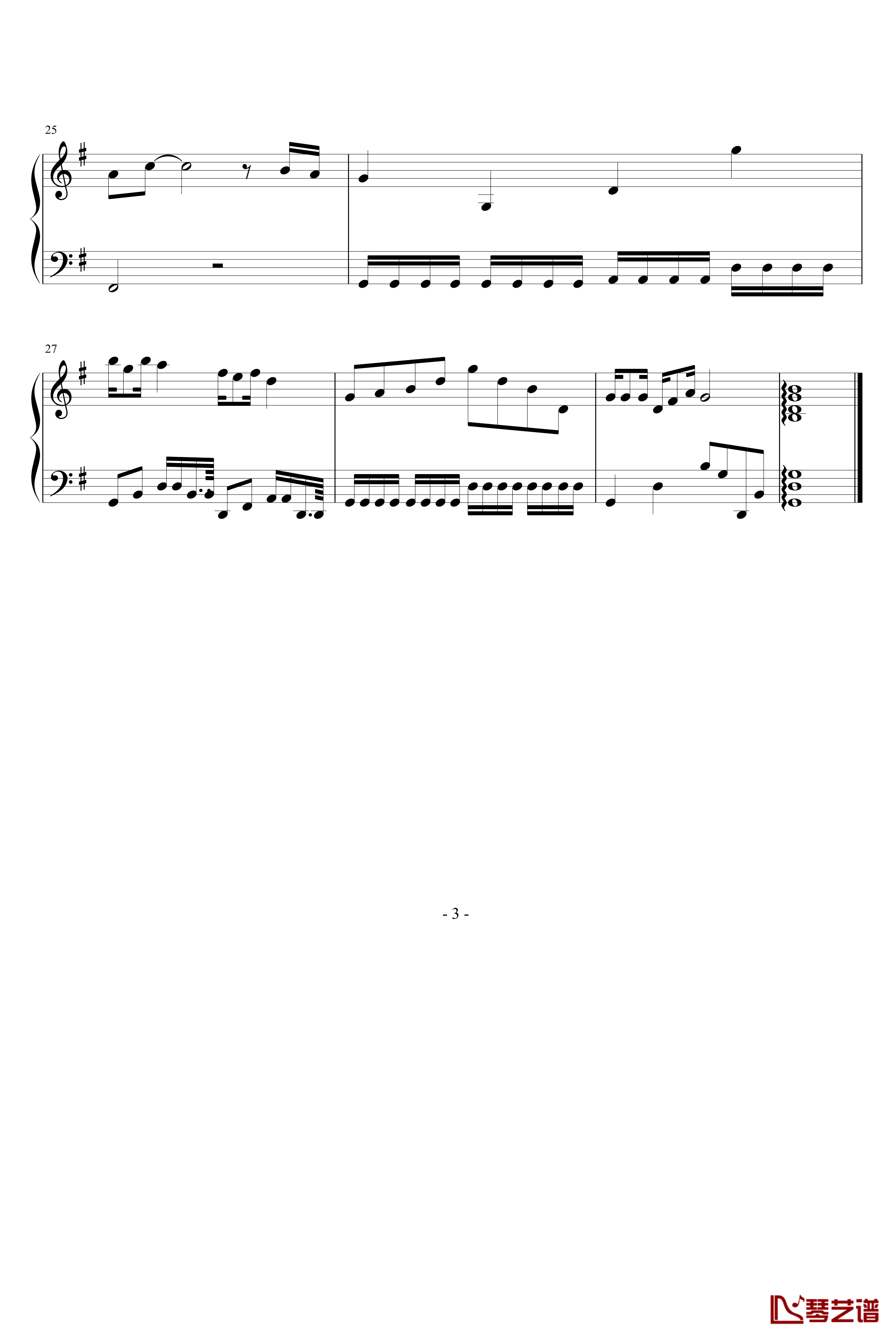 CG的旋律钢琴谱-97525xc3