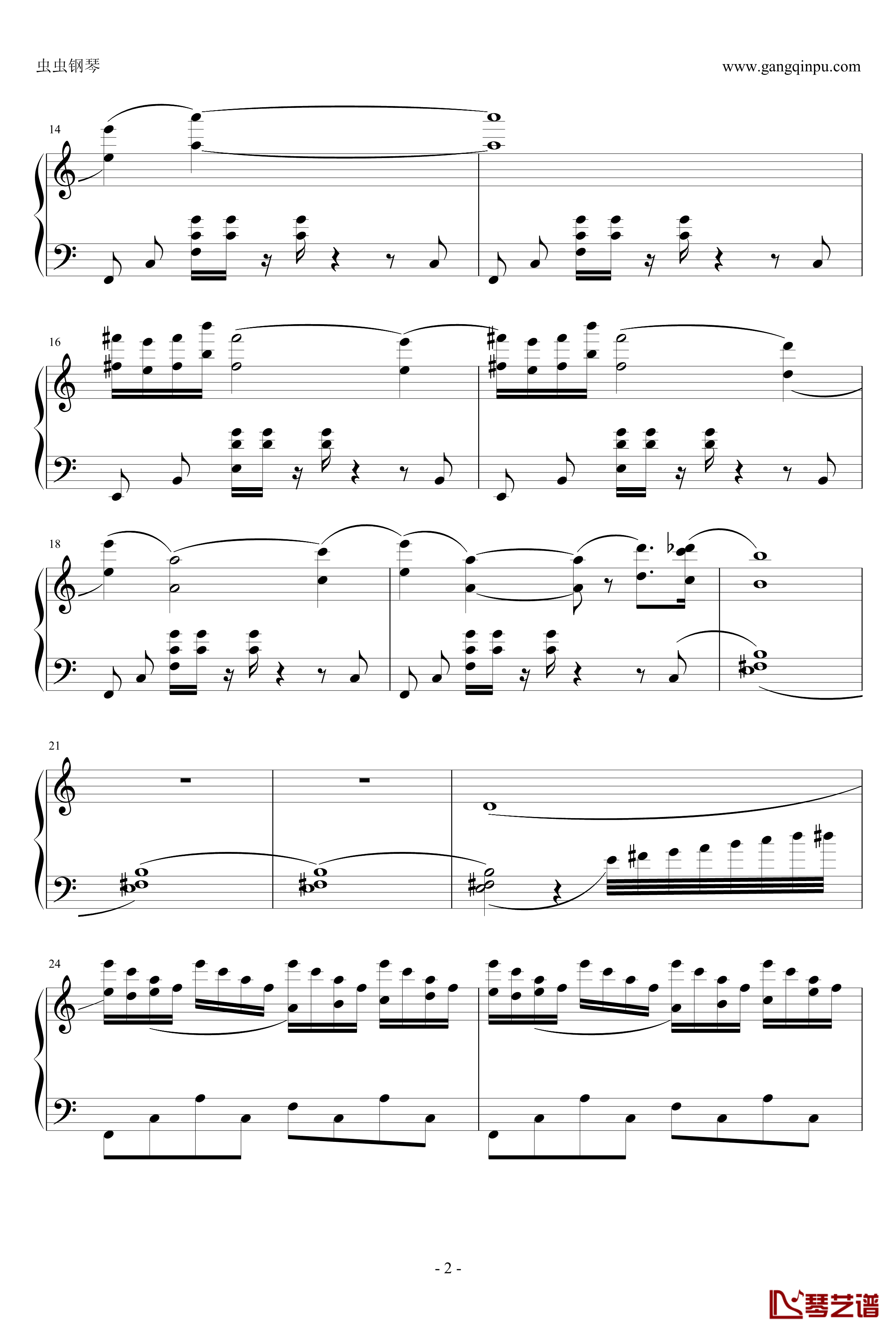 YS Feenas theme钢琴谱-菲娜主题曲伊苏22