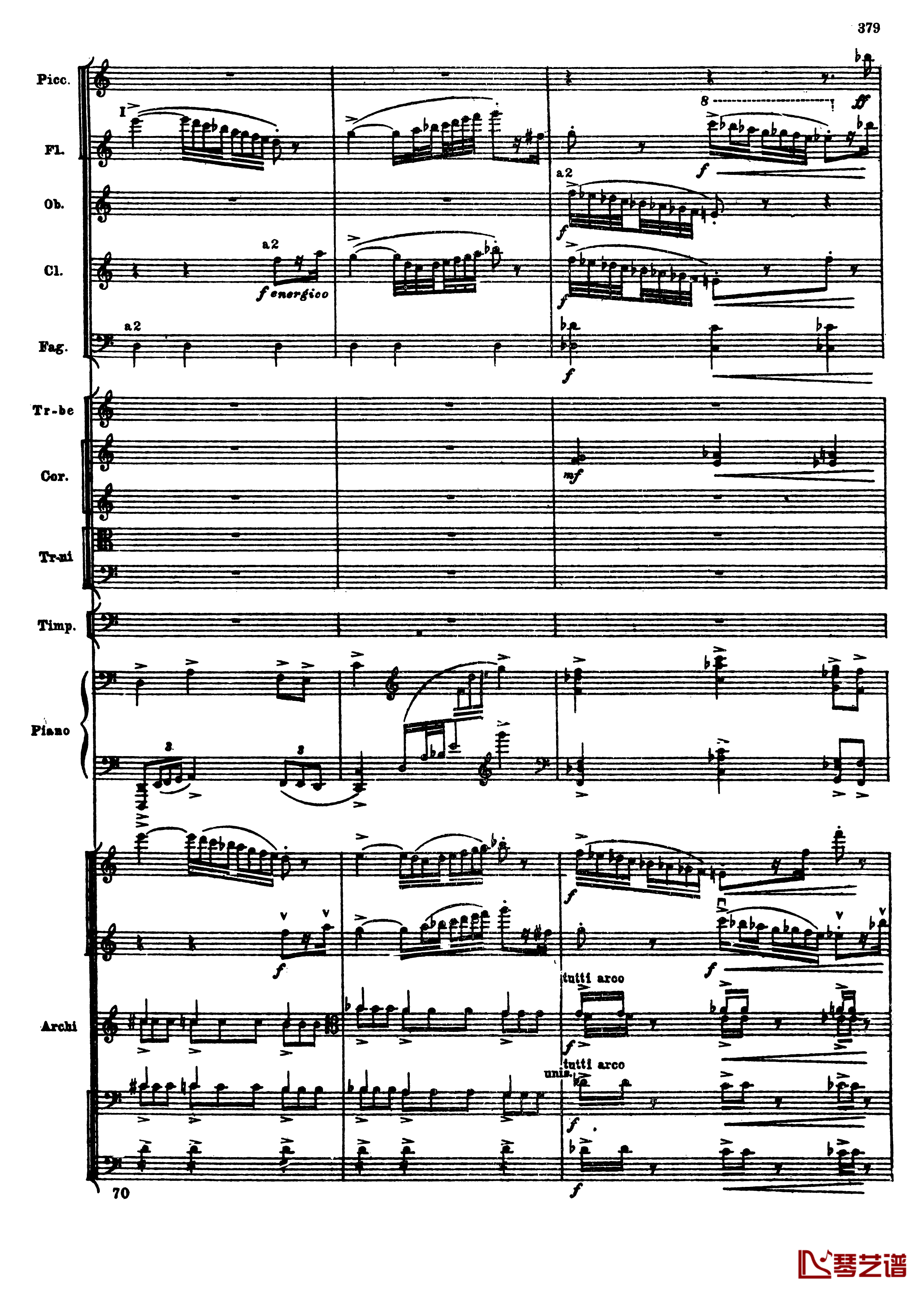 普罗科菲耶夫第三钢琴协奏曲钢琴谱-总谱-普罗科非耶夫111
