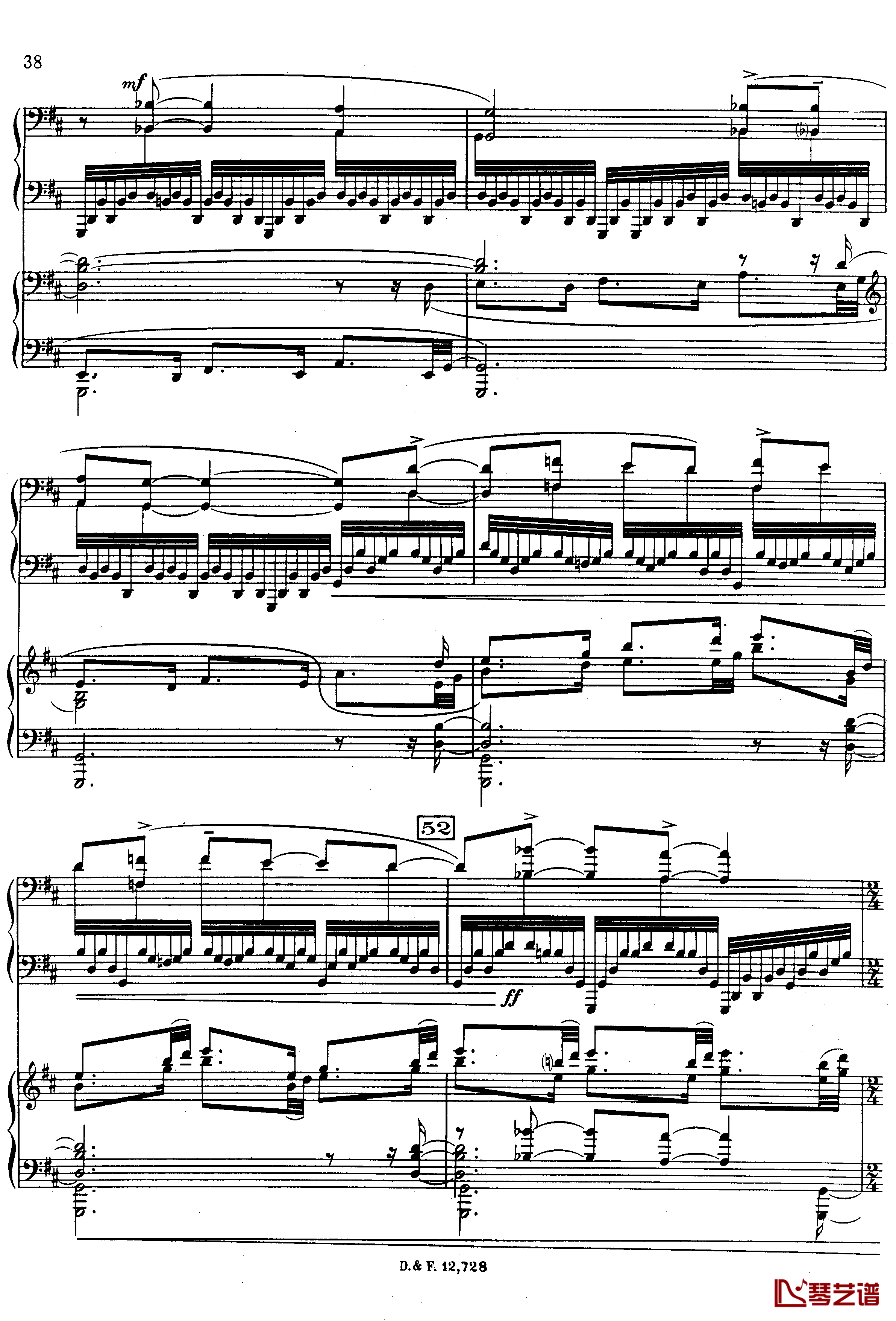 左手钢琴协奏曲钢琴谱-拉威尔-Ravel38