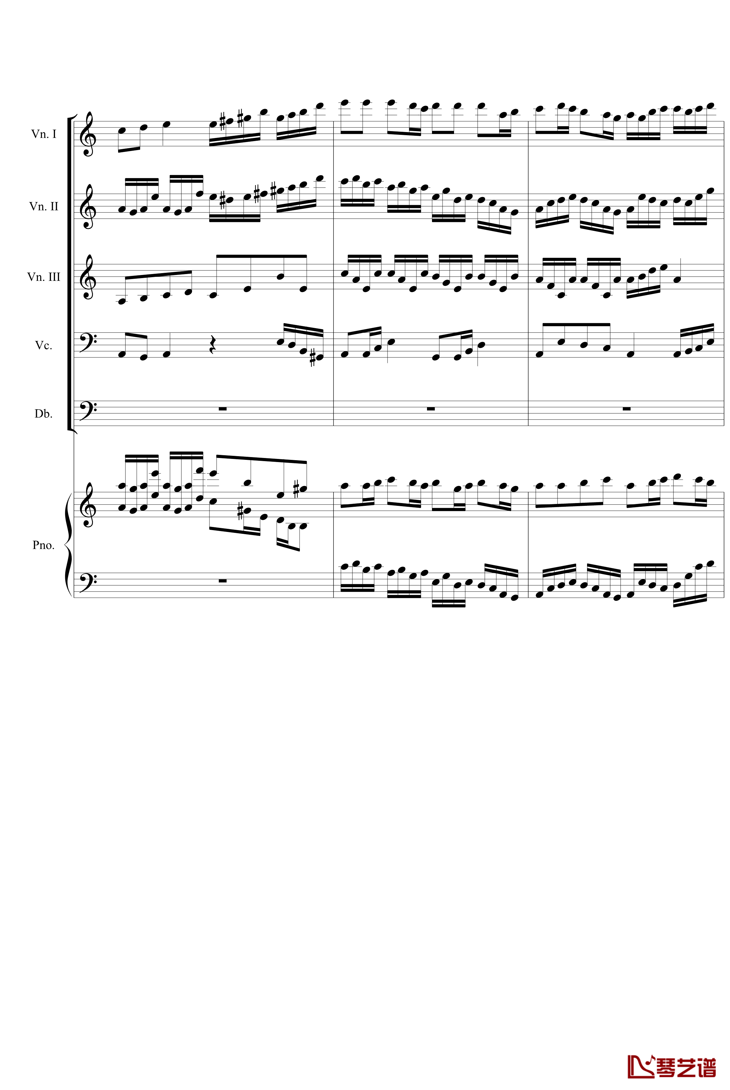 花雨钢琴谱-弦乐重奏-电琦爵士8