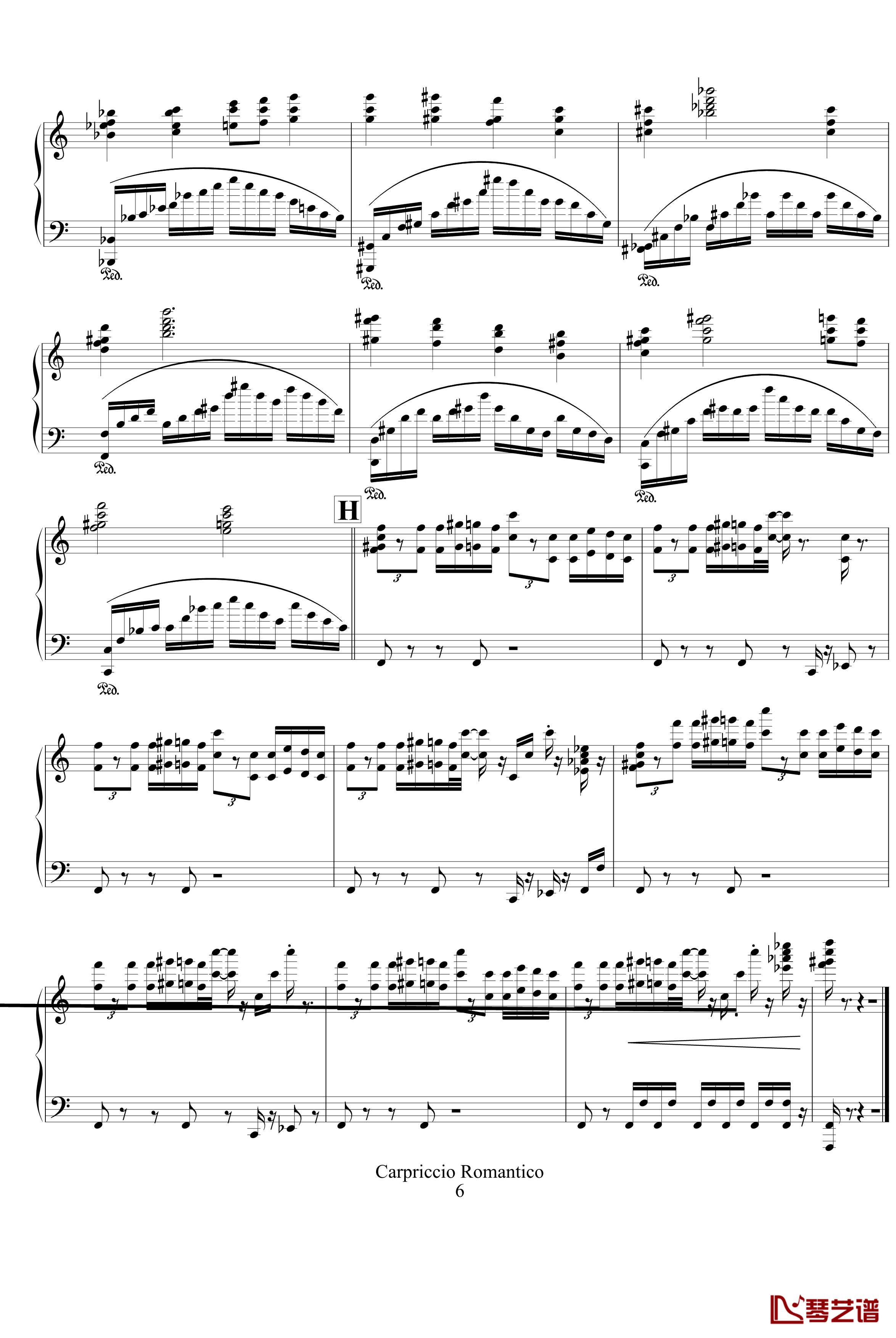 Capriccio Romantico钢琴谱-星海音乐听6