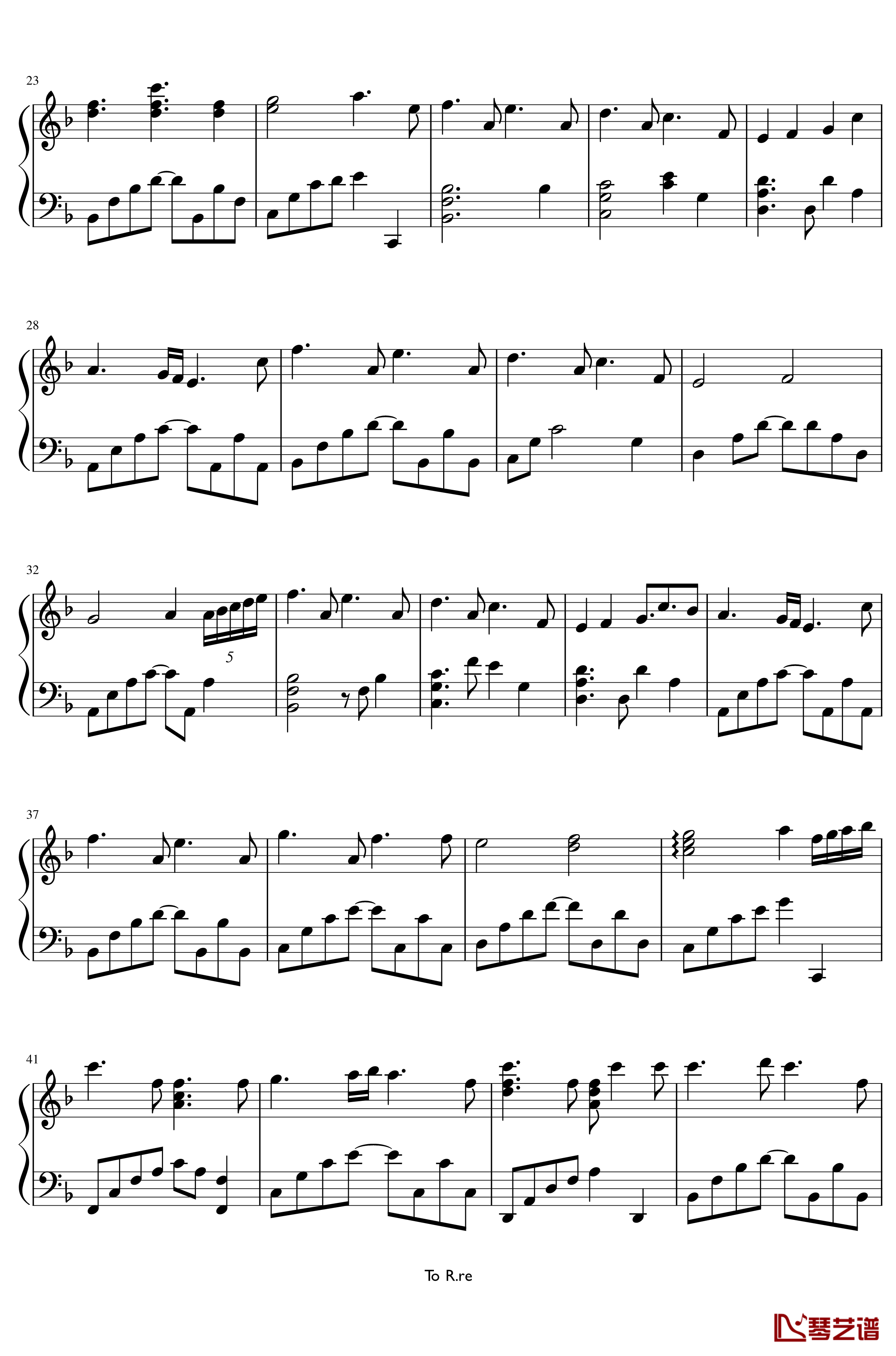 YUBIKIRI-GENMAN钢琴谱-Mili2