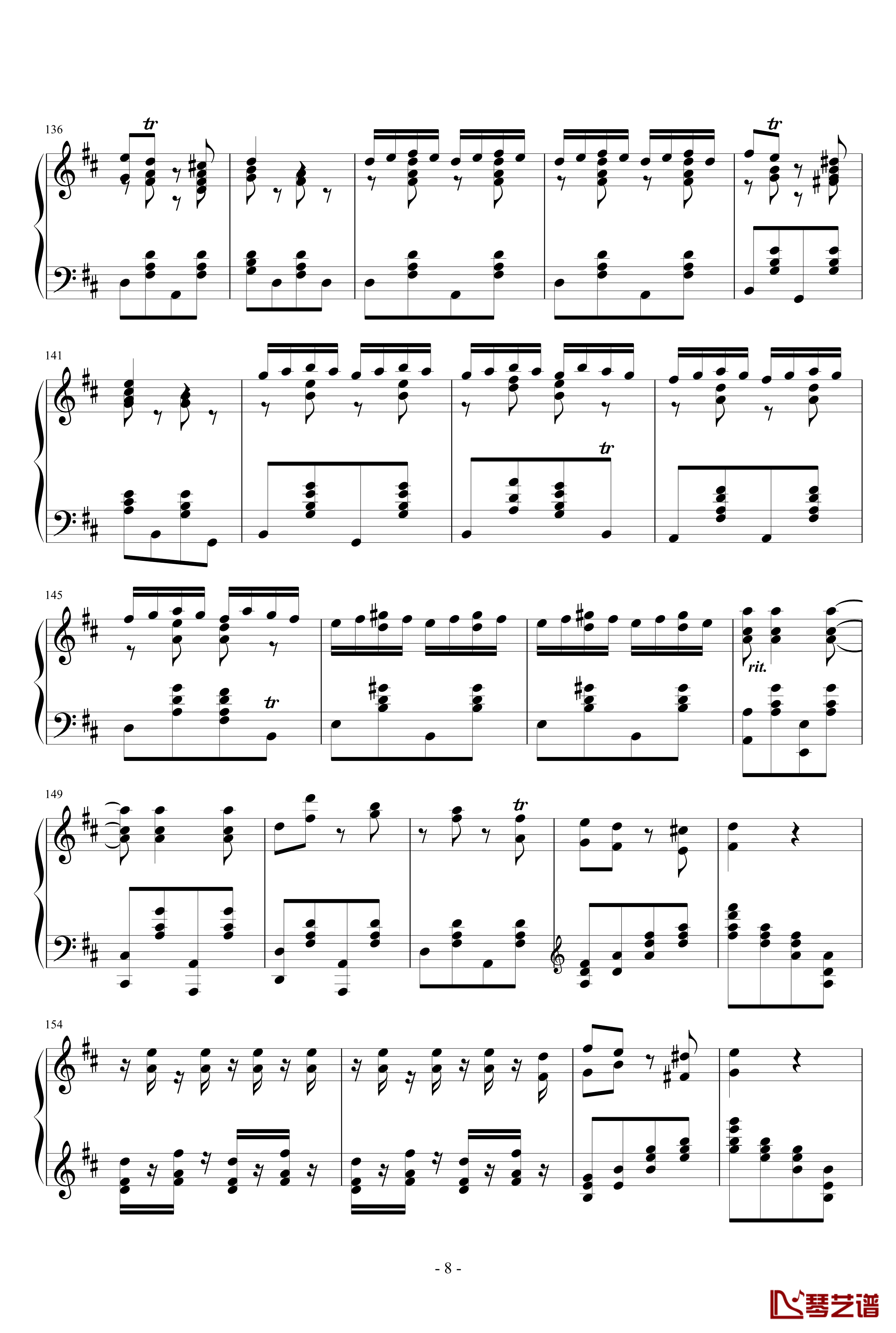 Czardas钢琴谱-查尔达斯-蒙蒂8