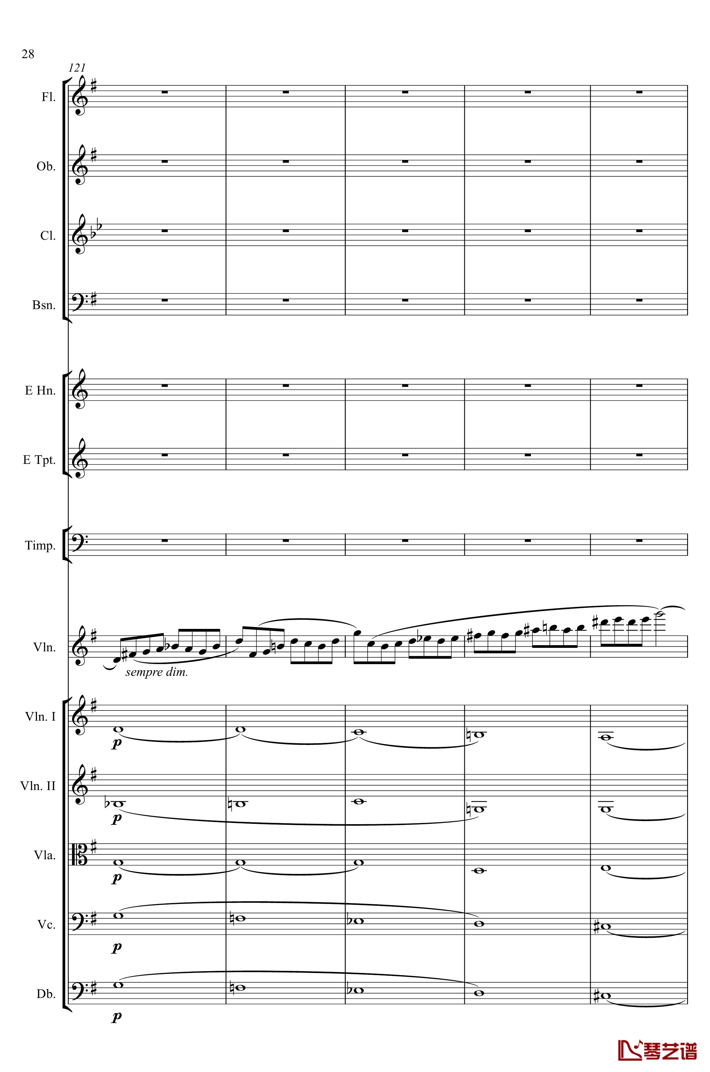 e小调小提琴协奏曲Op.64钢琴谱-第一乐章-门德尔松28