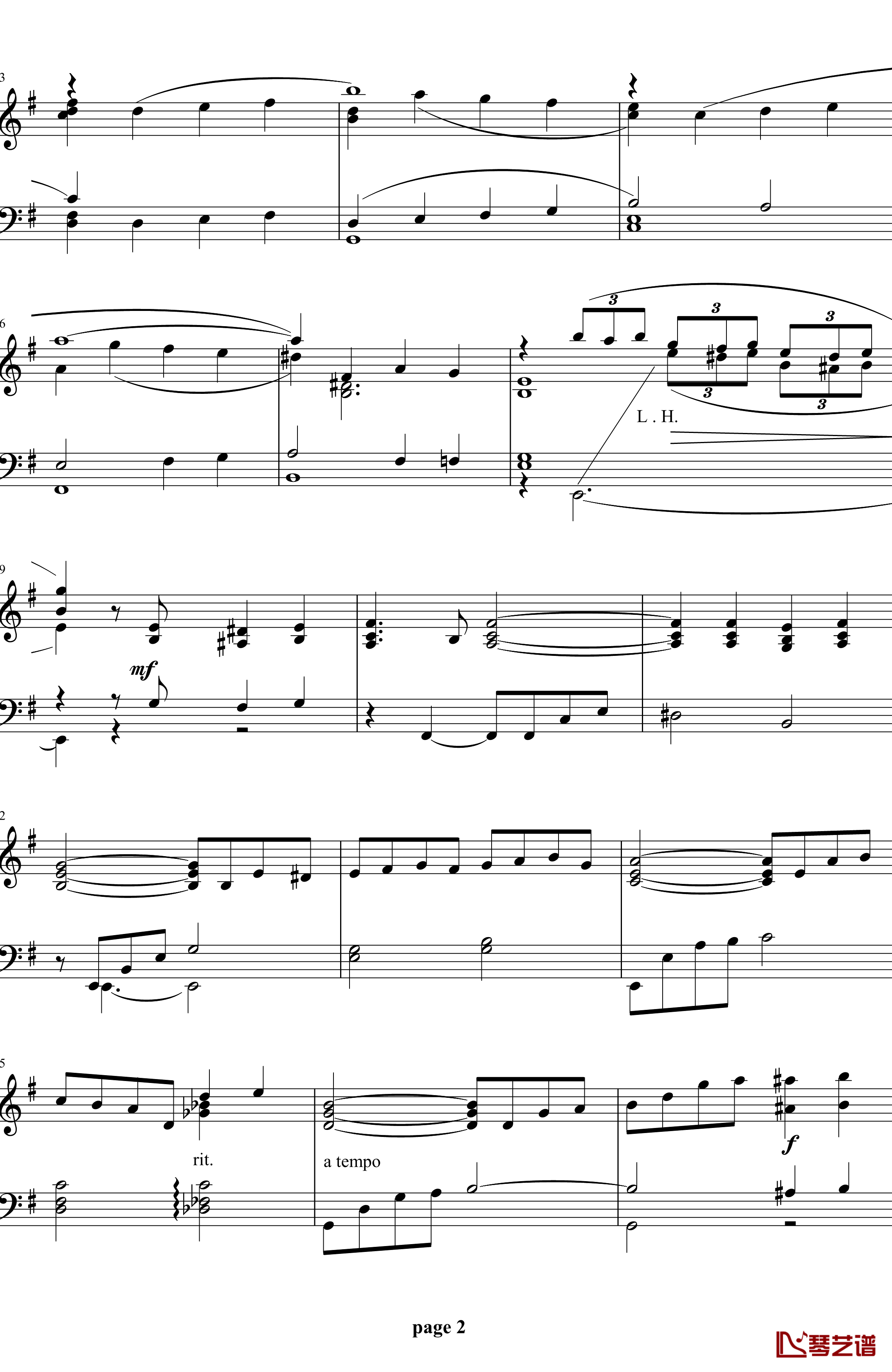 枯叶钢琴谱-爵士音乐2