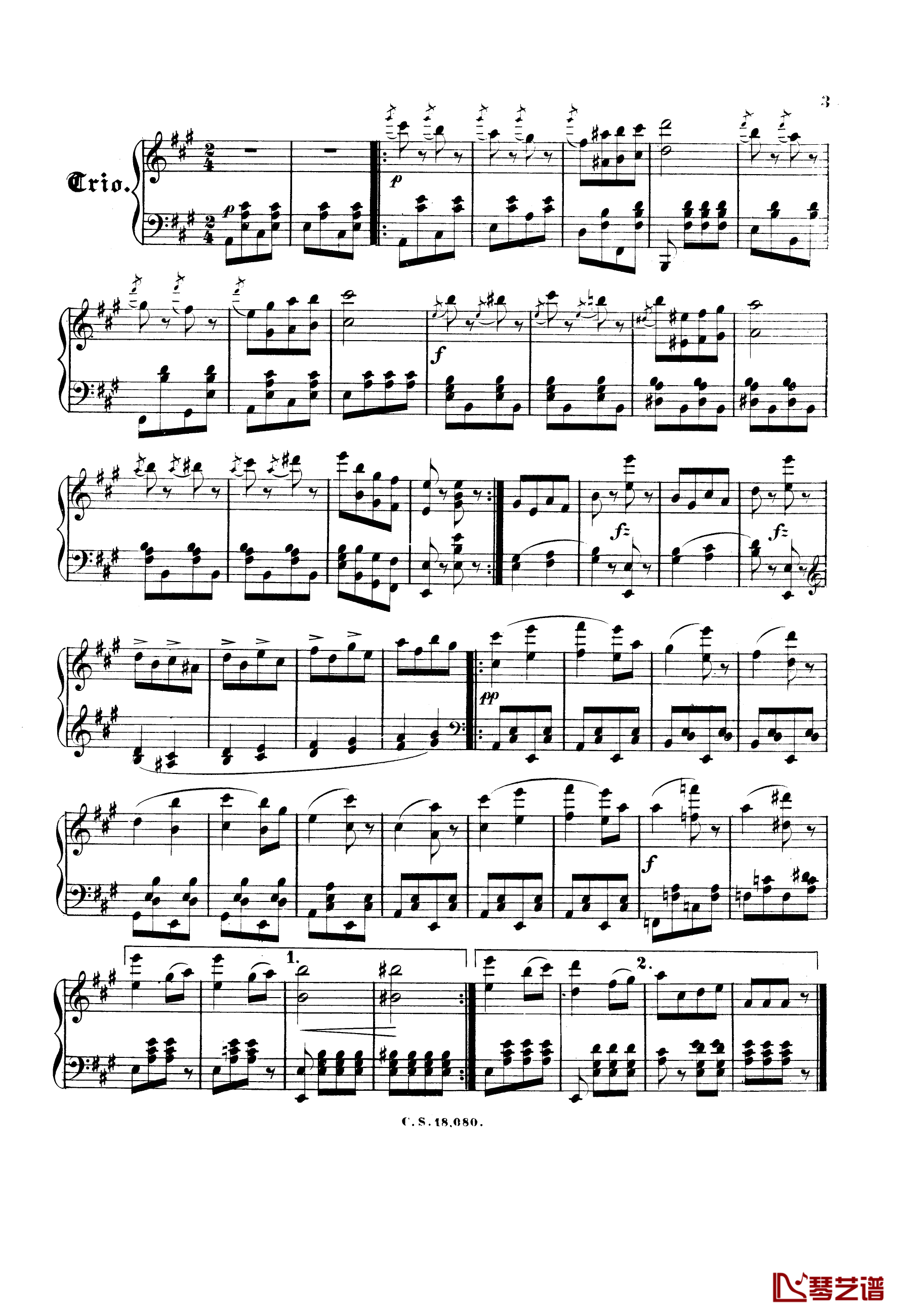 小约翰 斯特劳斯   游览列车快速波尔卡     Op.281-约翰·斯特劳斯-钢琴谱3