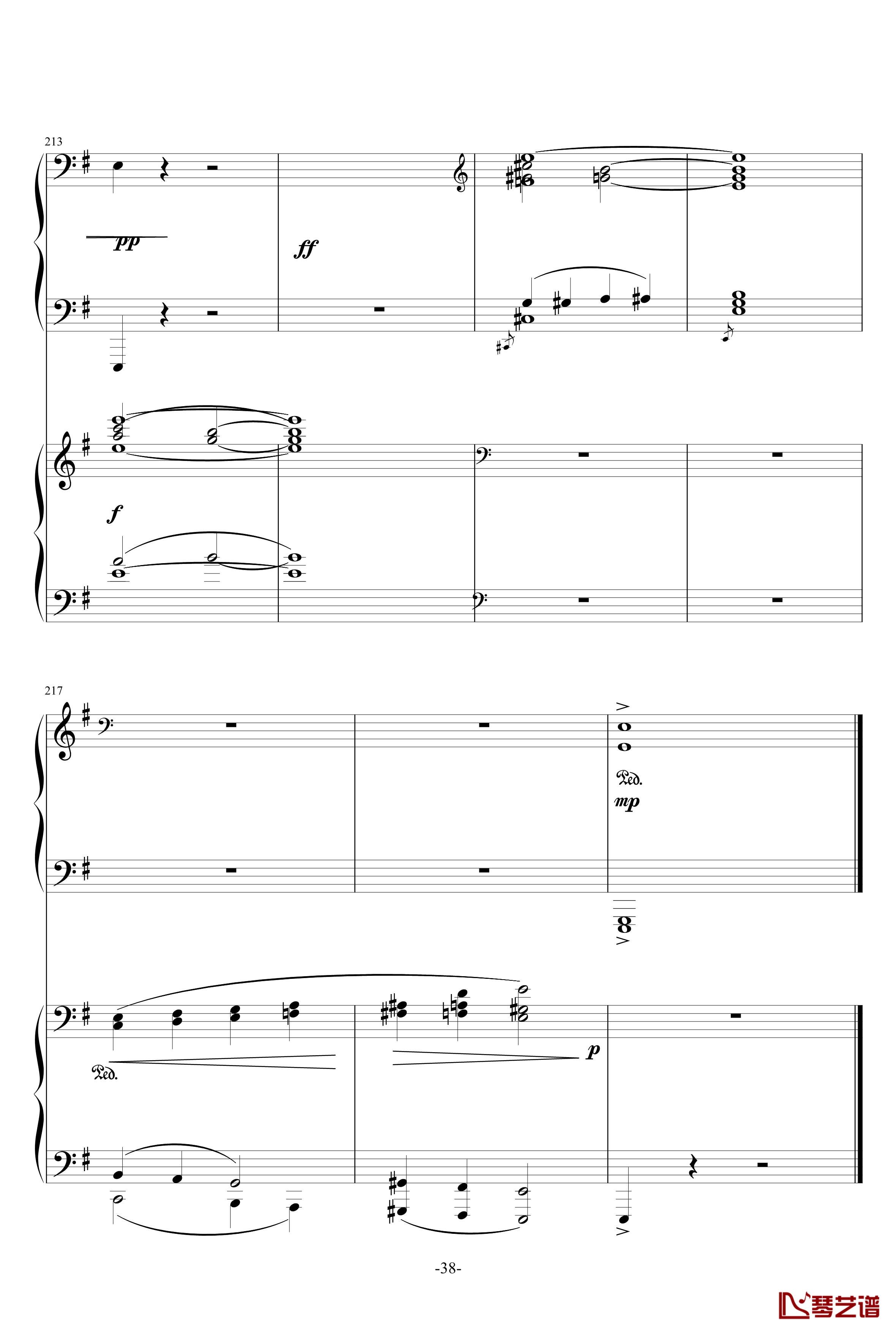 普罗科菲耶夫第三钢琴协奏曲第二乐章钢琴谱38