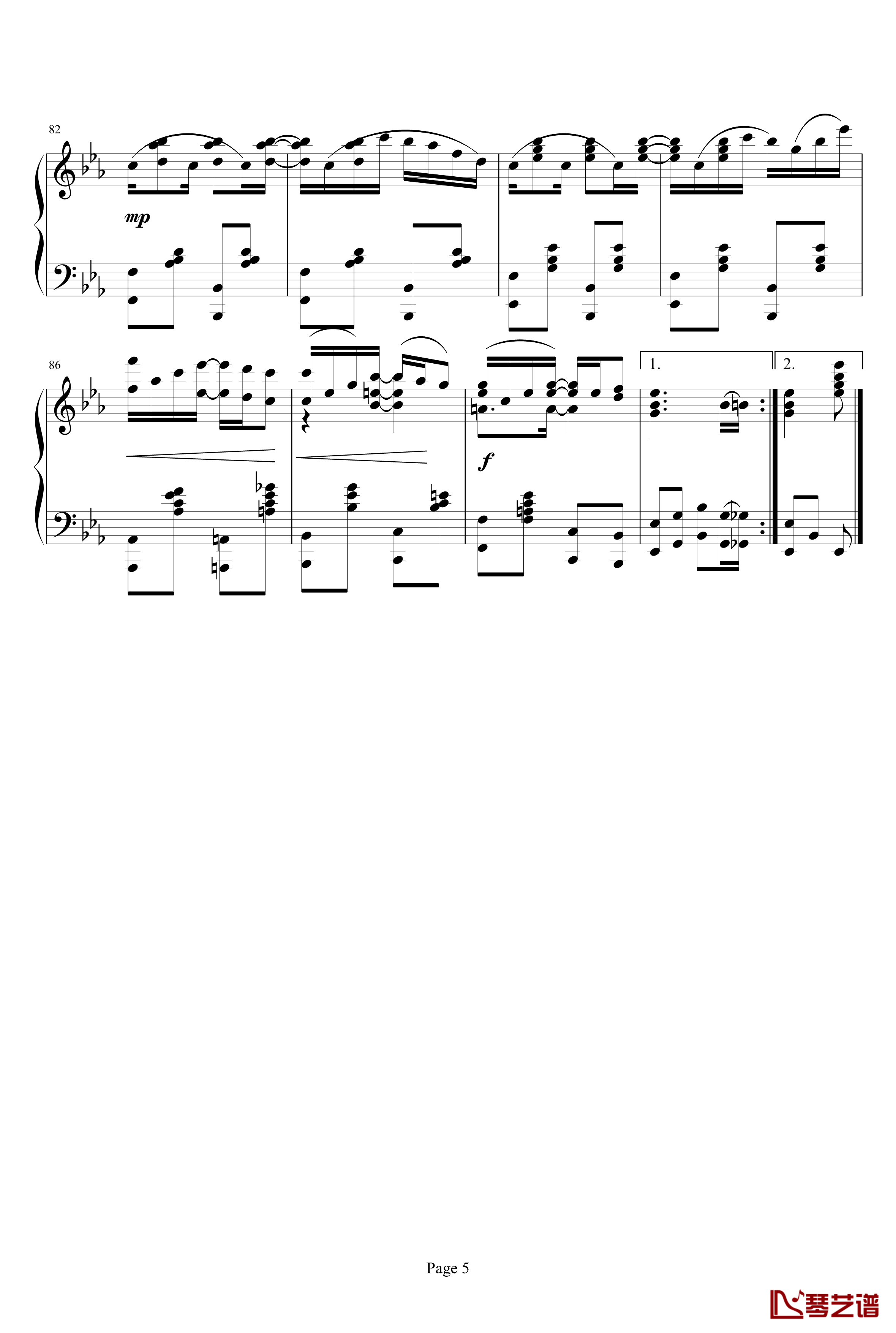 Searchlight Rag钢琴谱Scott Joplin5