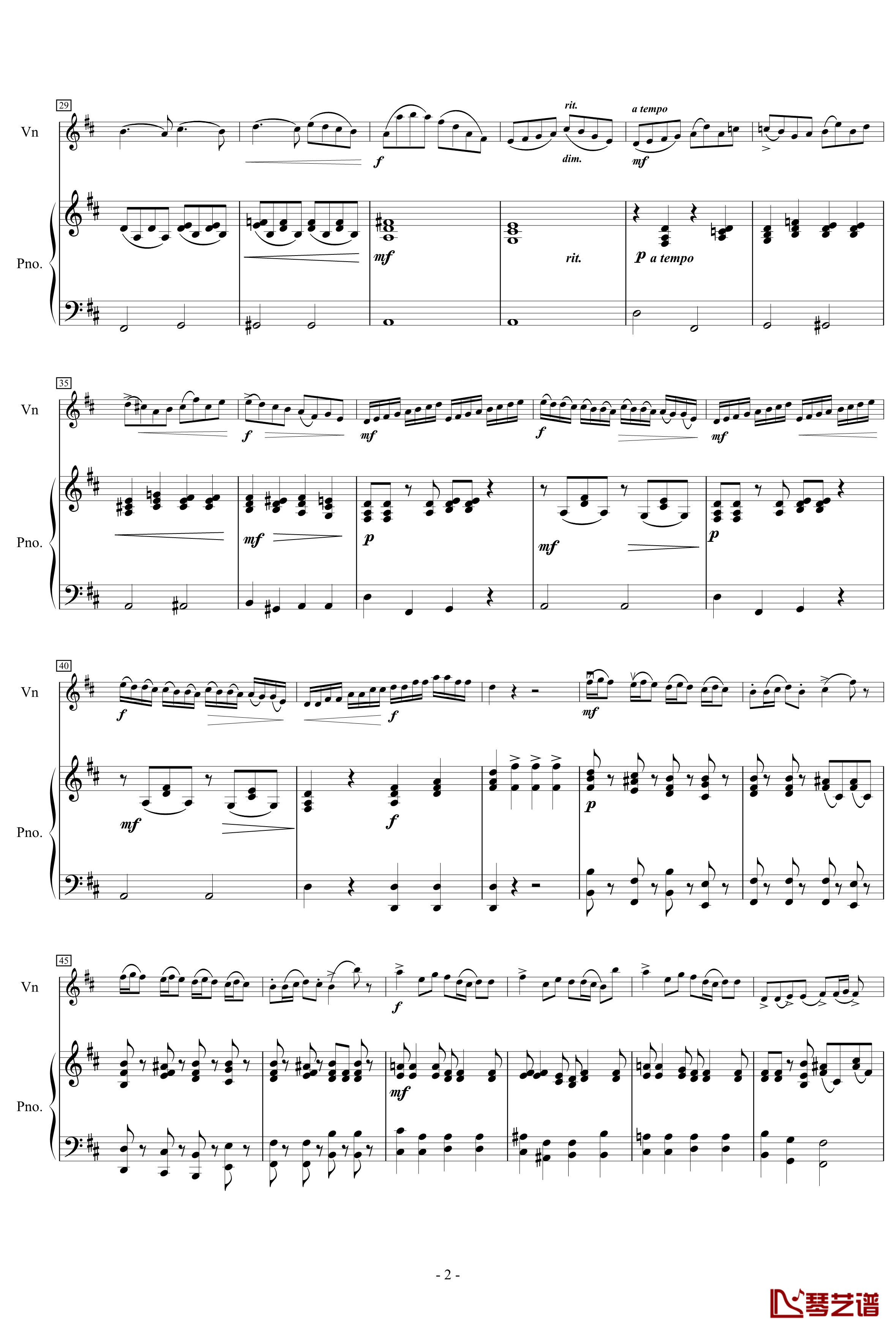 Concerto for Violin in B minor钢琴谱-奧斯卡·雷丁2