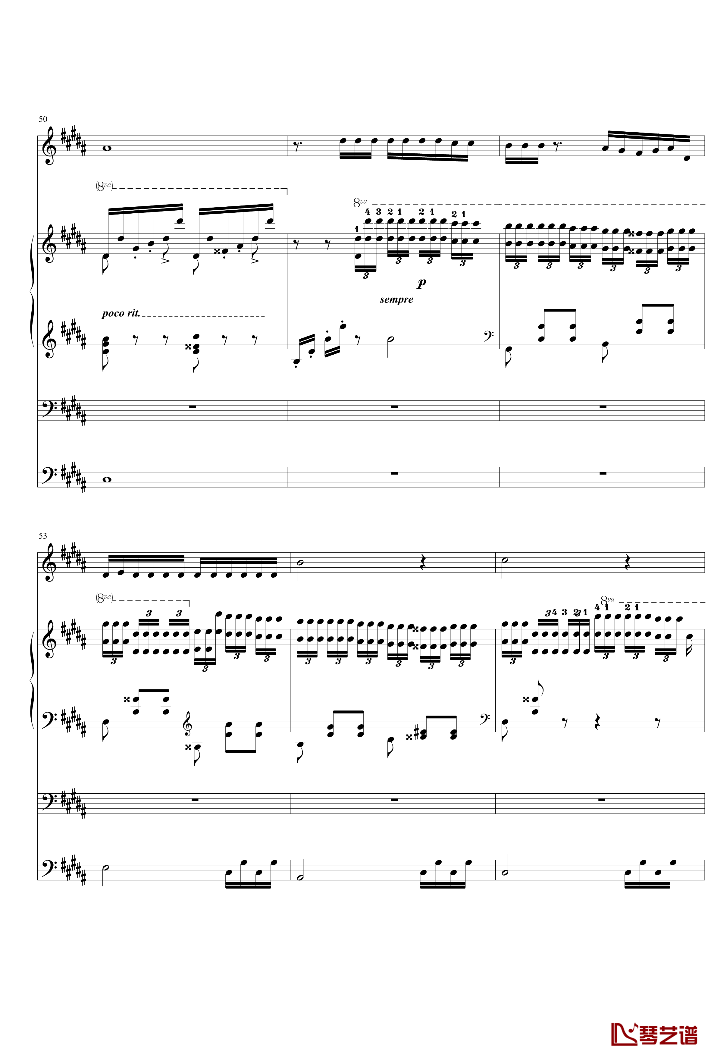 钟钢琴谱-变态版-李斯特10