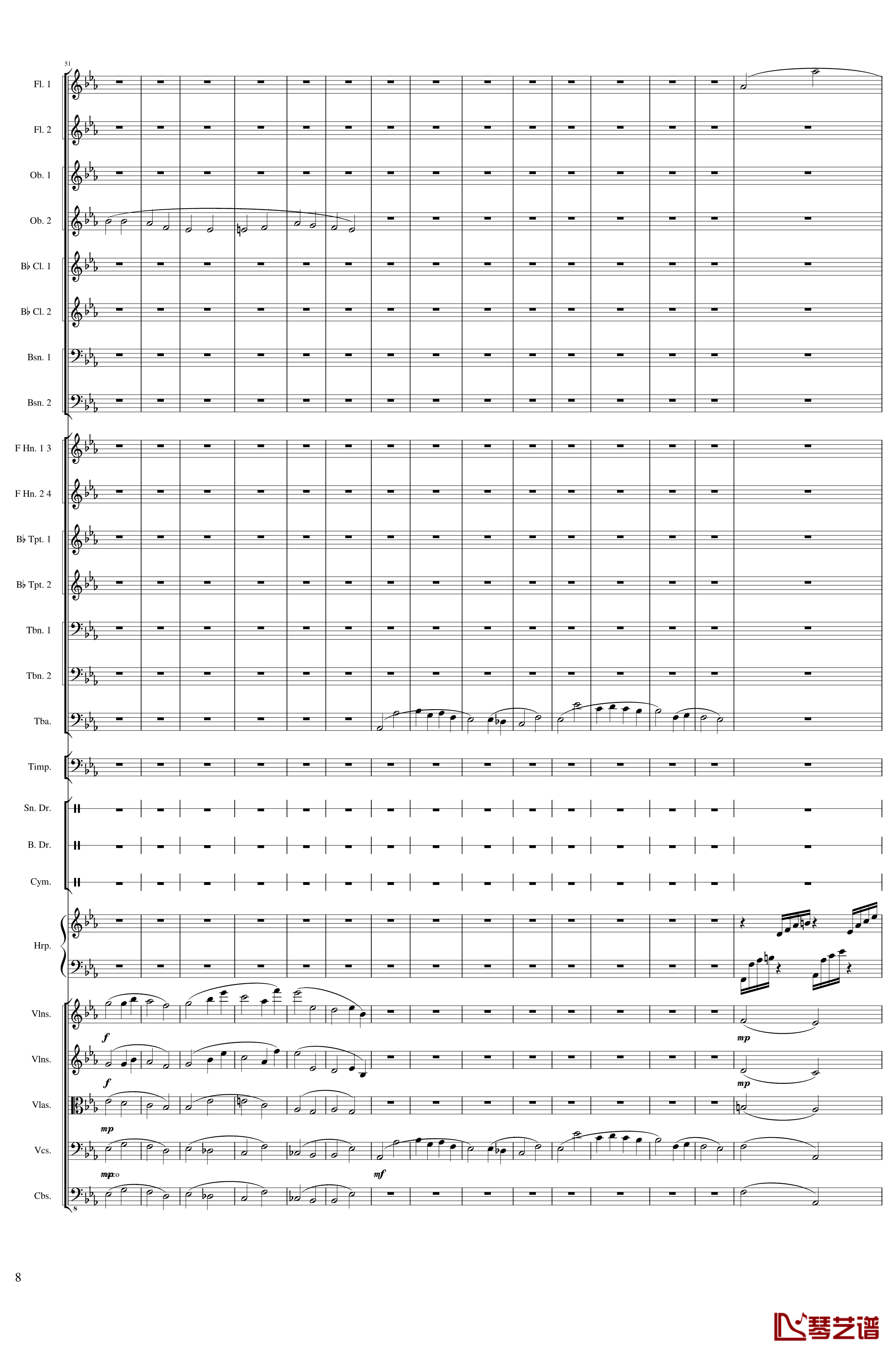 Capriccio Brilliant in E Minor, Op.94钢琴谱- III.The time at the school-一个球8