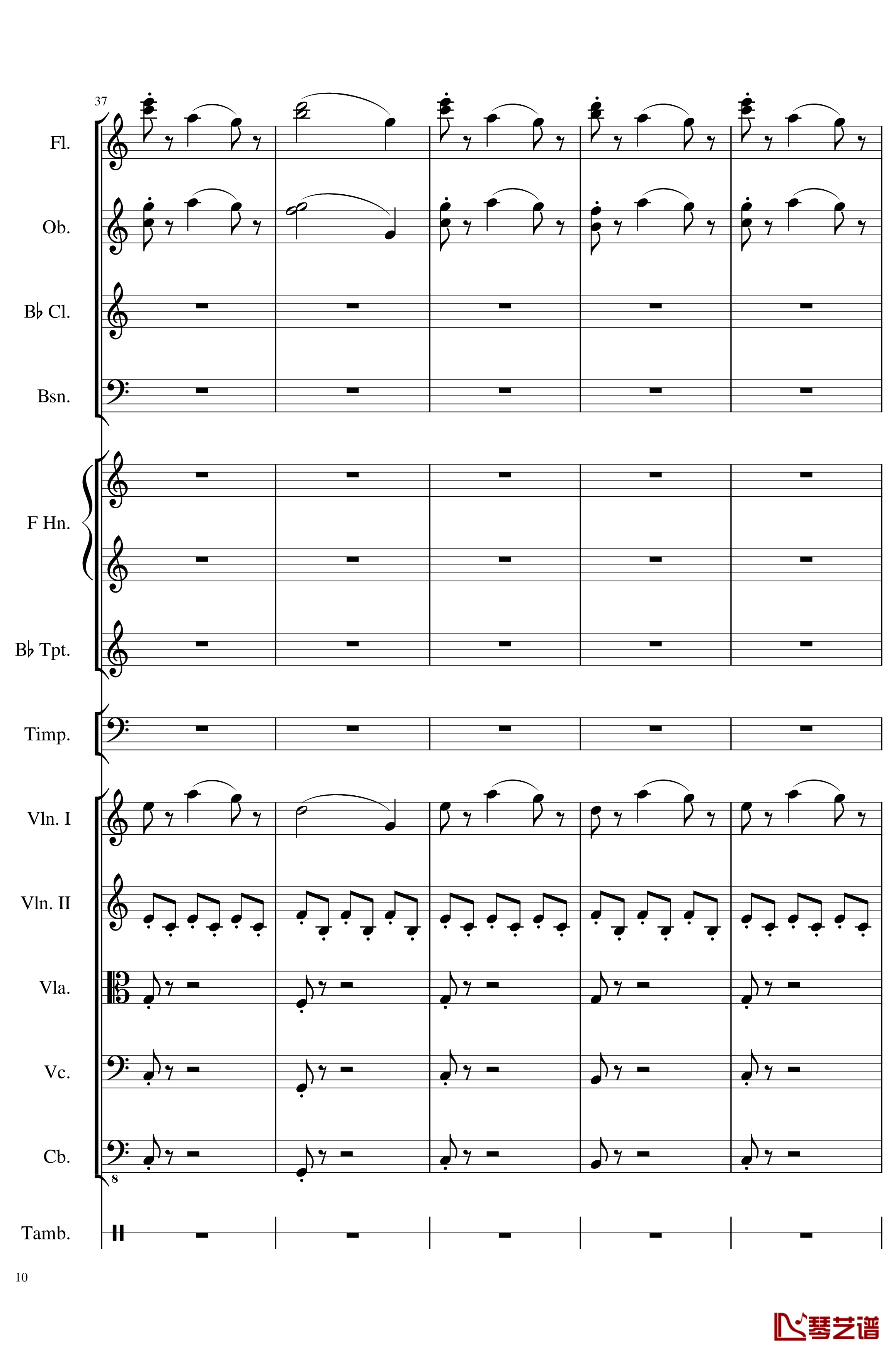 4 Contredanse for Chamber Orchestra, Op.120No.1钢琴谱-一个球10
