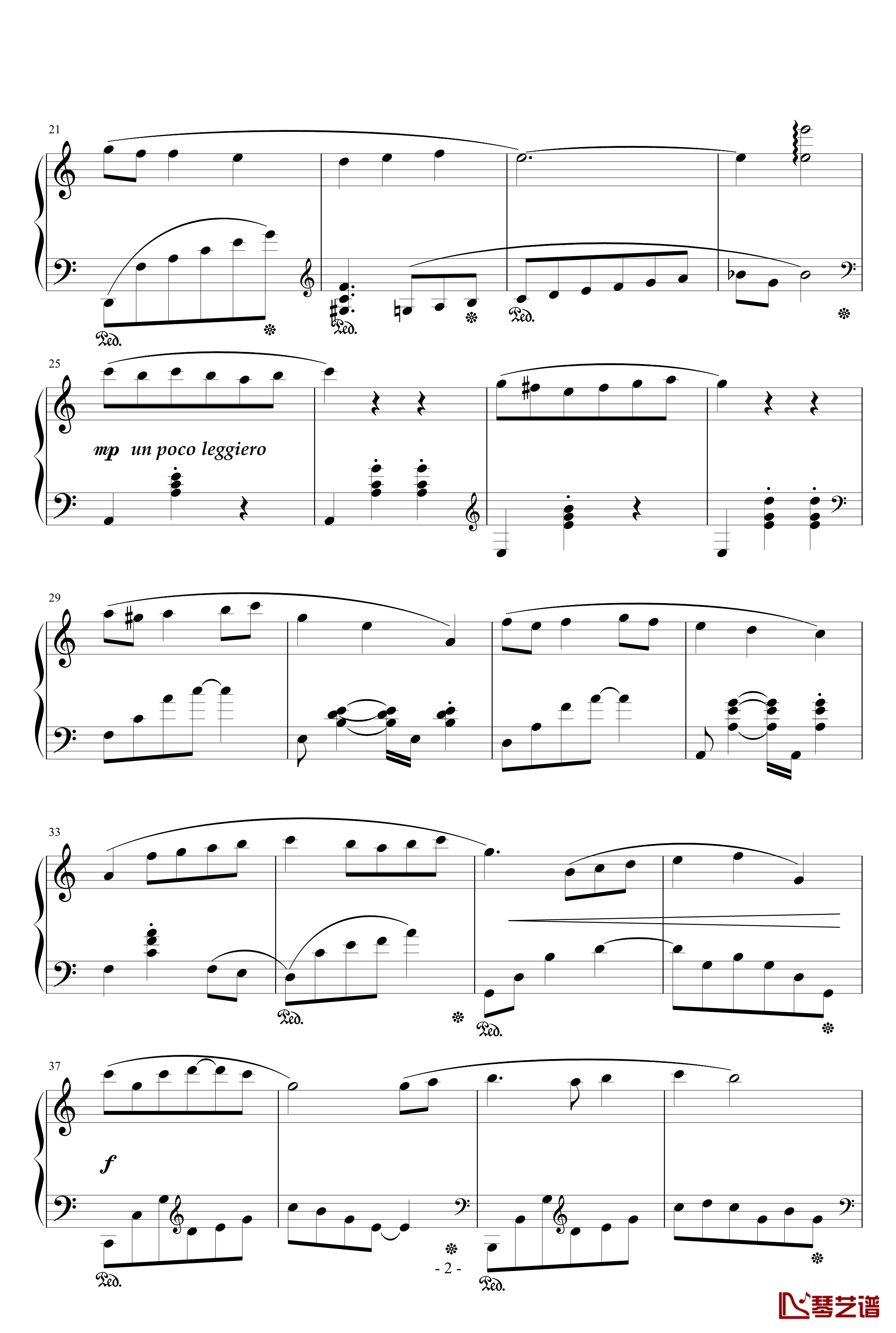 路钢琴谱 钢琴版-天籁传声2