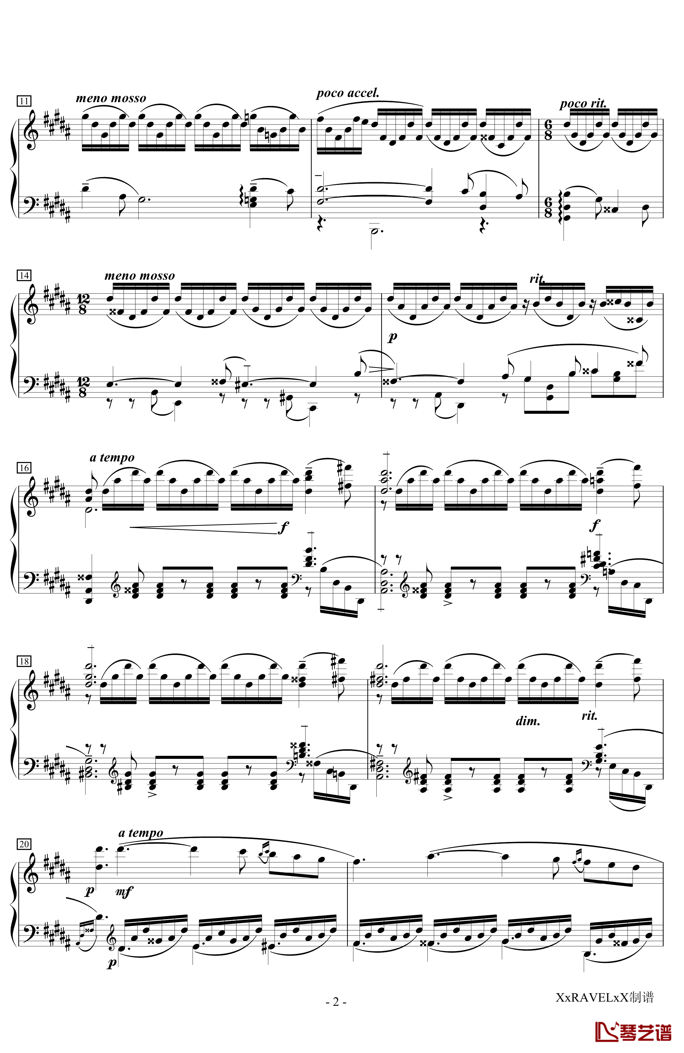 Op.32 No.12钢琴谱-拉赫马尼若夫-升g小调前奏曲2