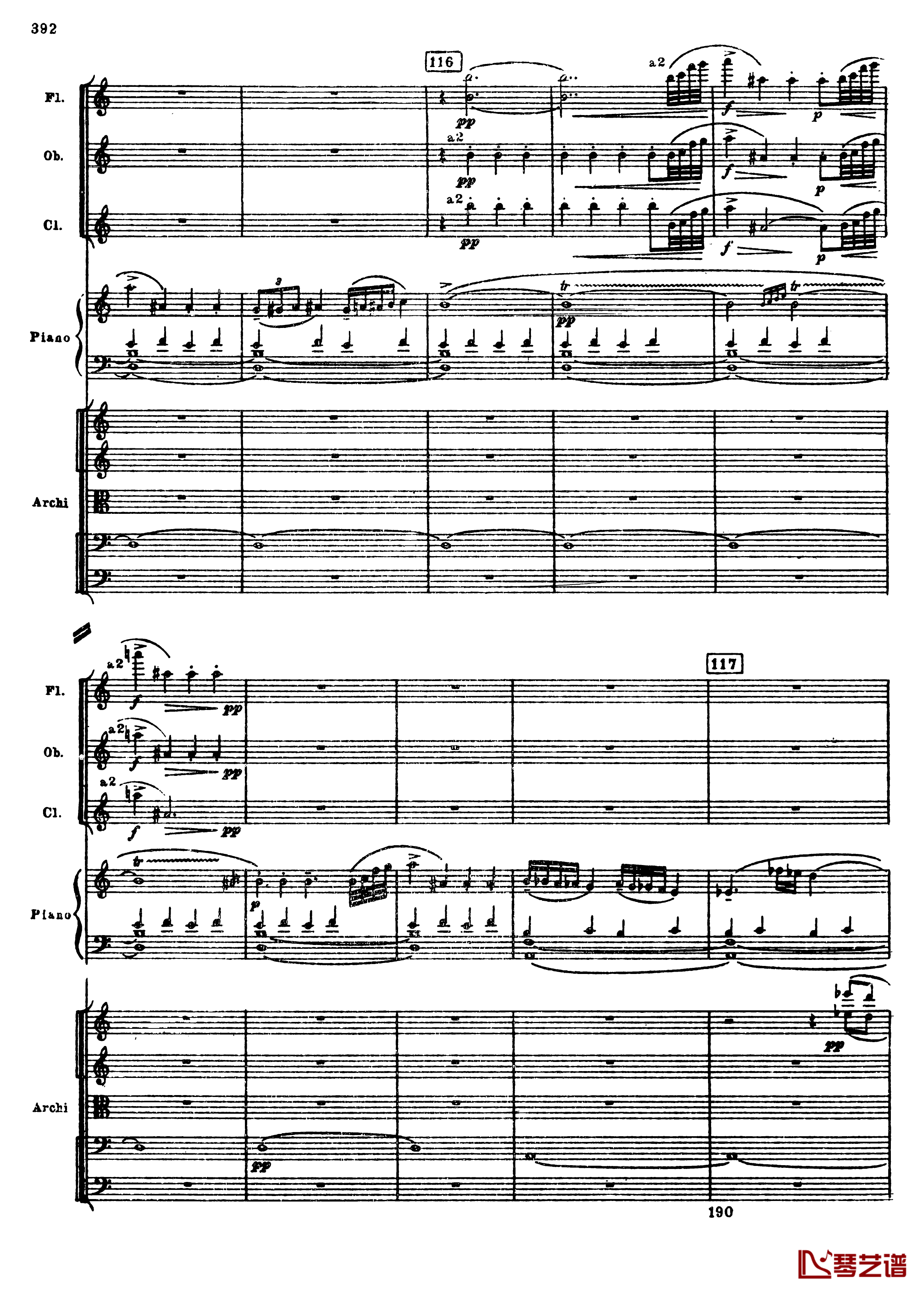 普罗科菲耶夫第三钢琴协奏曲钢琴谱-总谱-普罗科非耶夫124