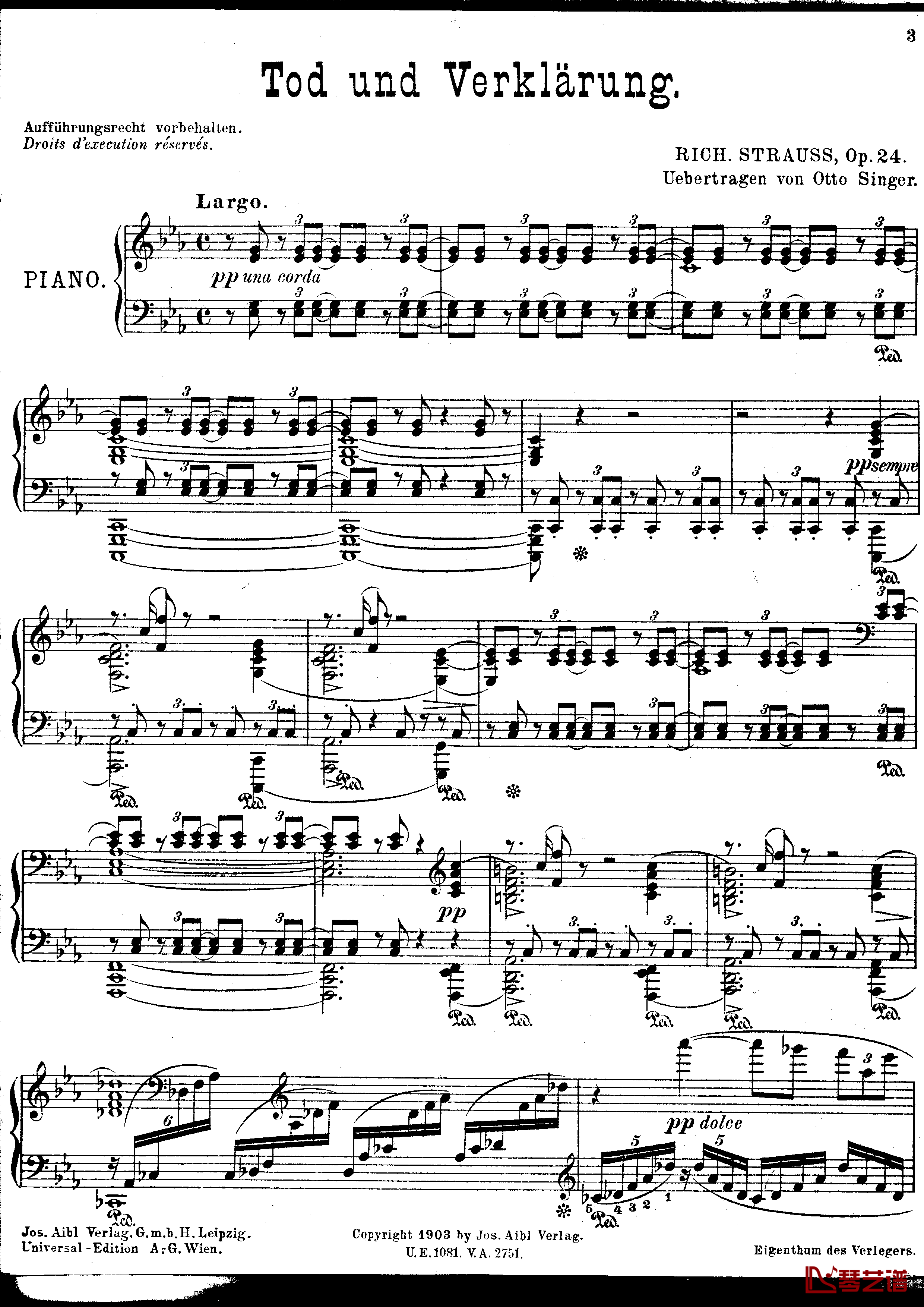 死与净化  Op.24钢琴谱-施特劳斯1
