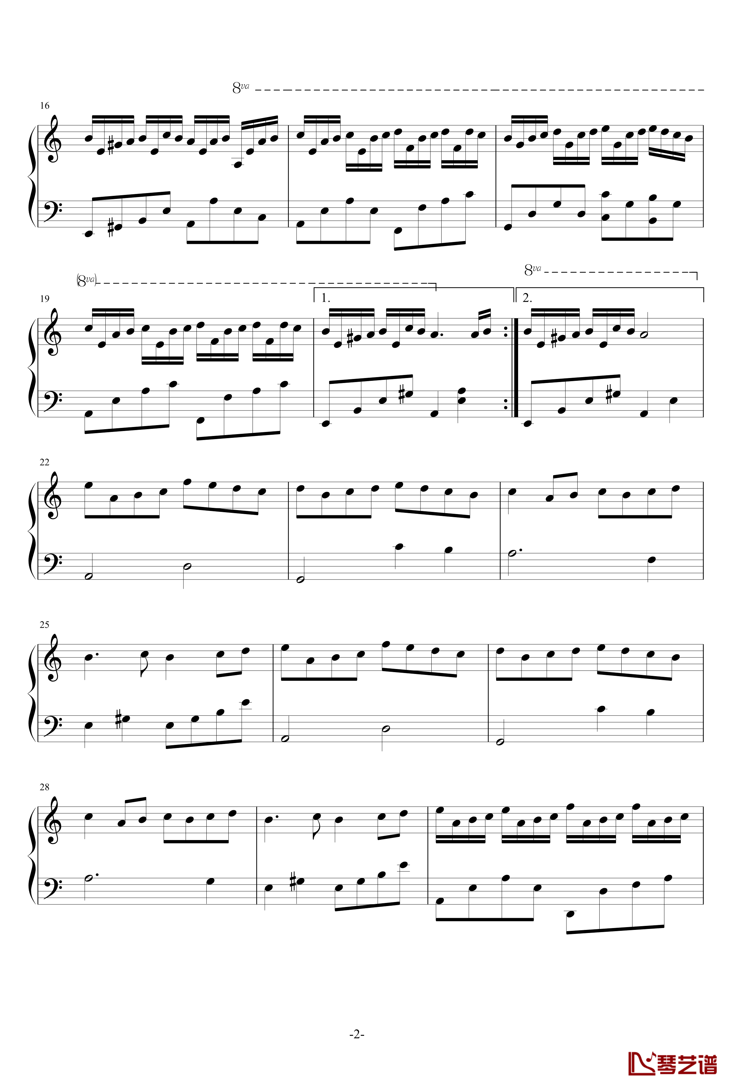 终月之幻想-最后的月光钢琴谱-完整版-李羽2