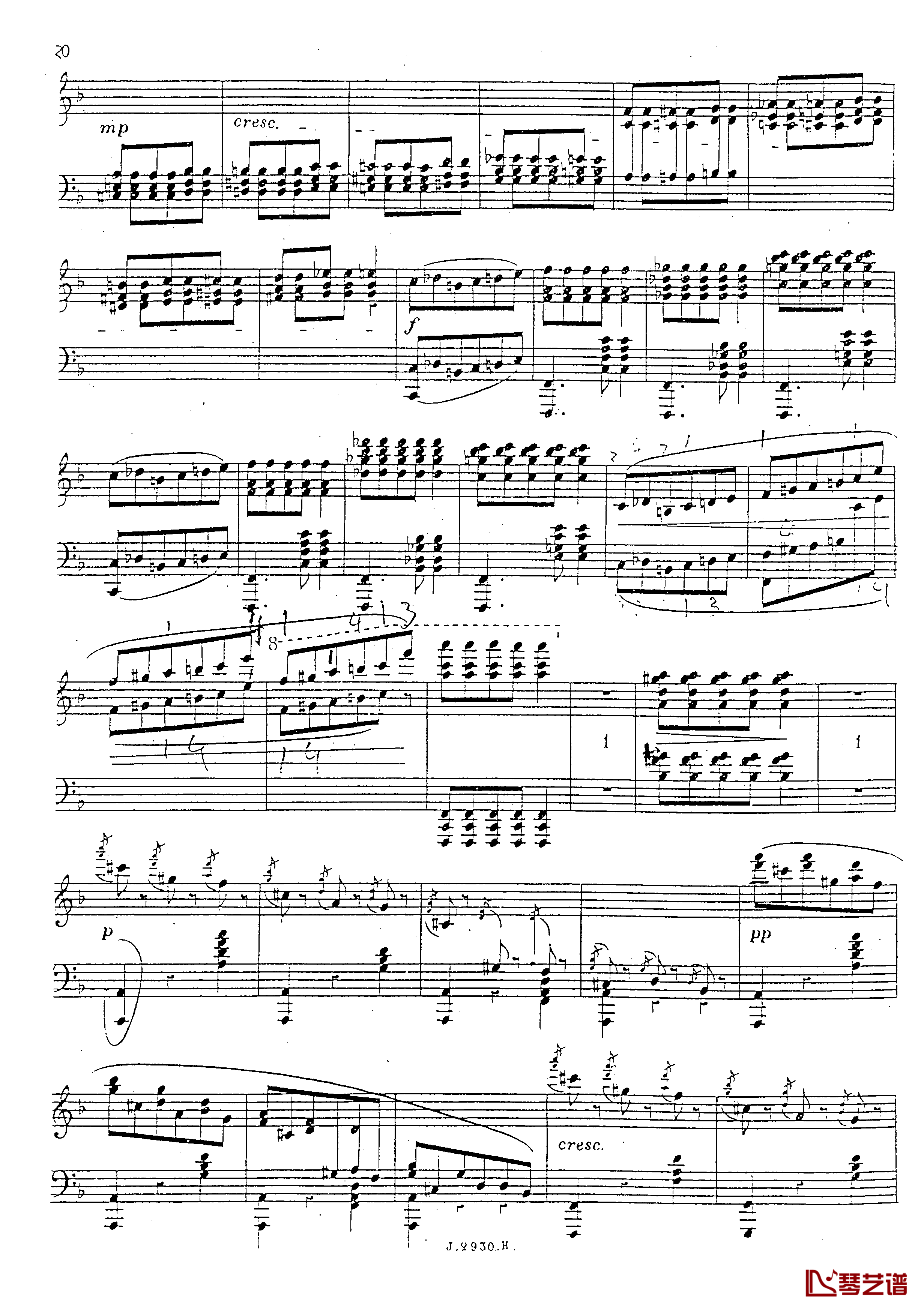 a小调第四钢琴奏鸣曲钢琴谱-安东 鲁宾斯坦- Op.10021