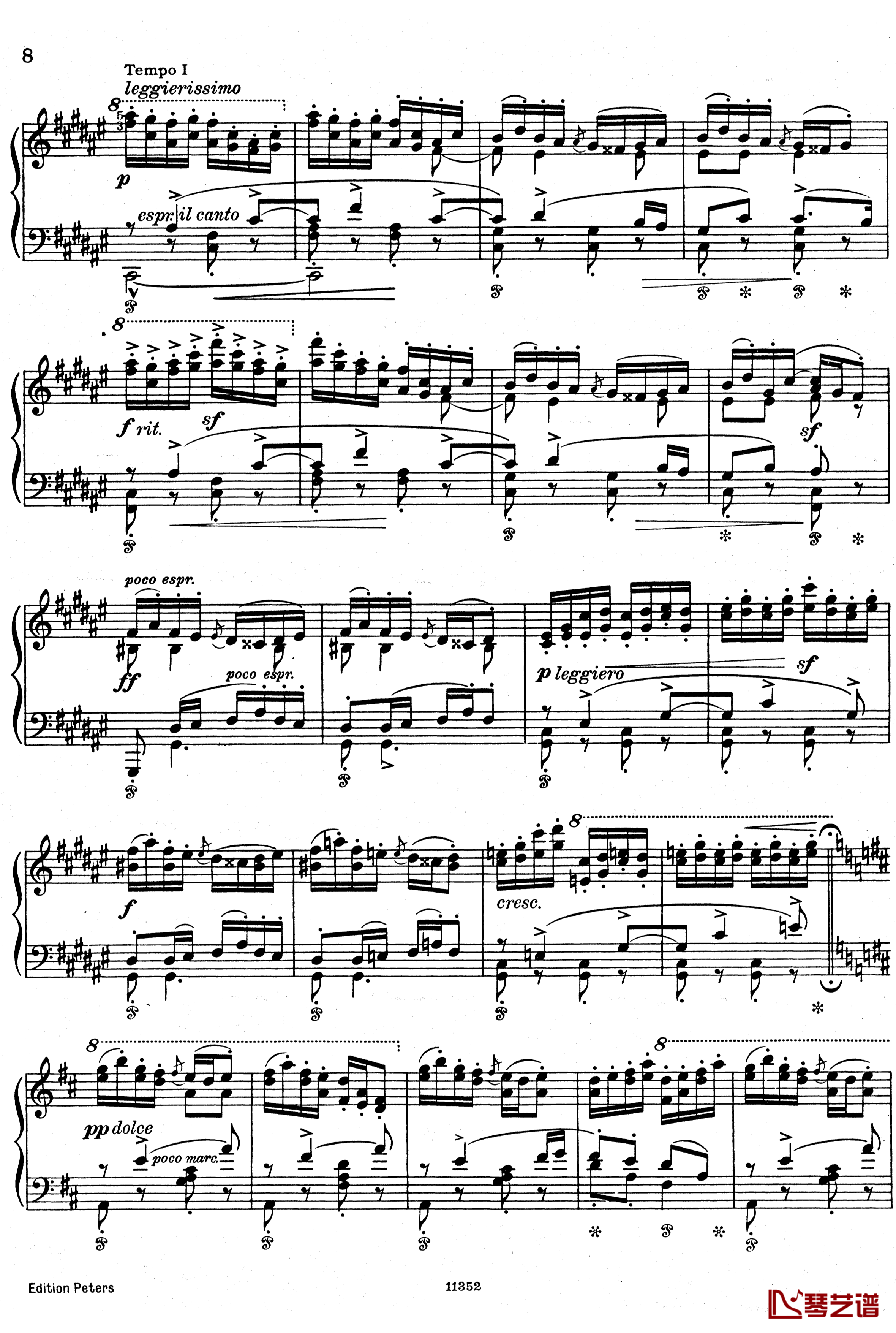 升F大调沙龙波尔卡  Op.7  No.1 钢琴谱-斯美塔那5
