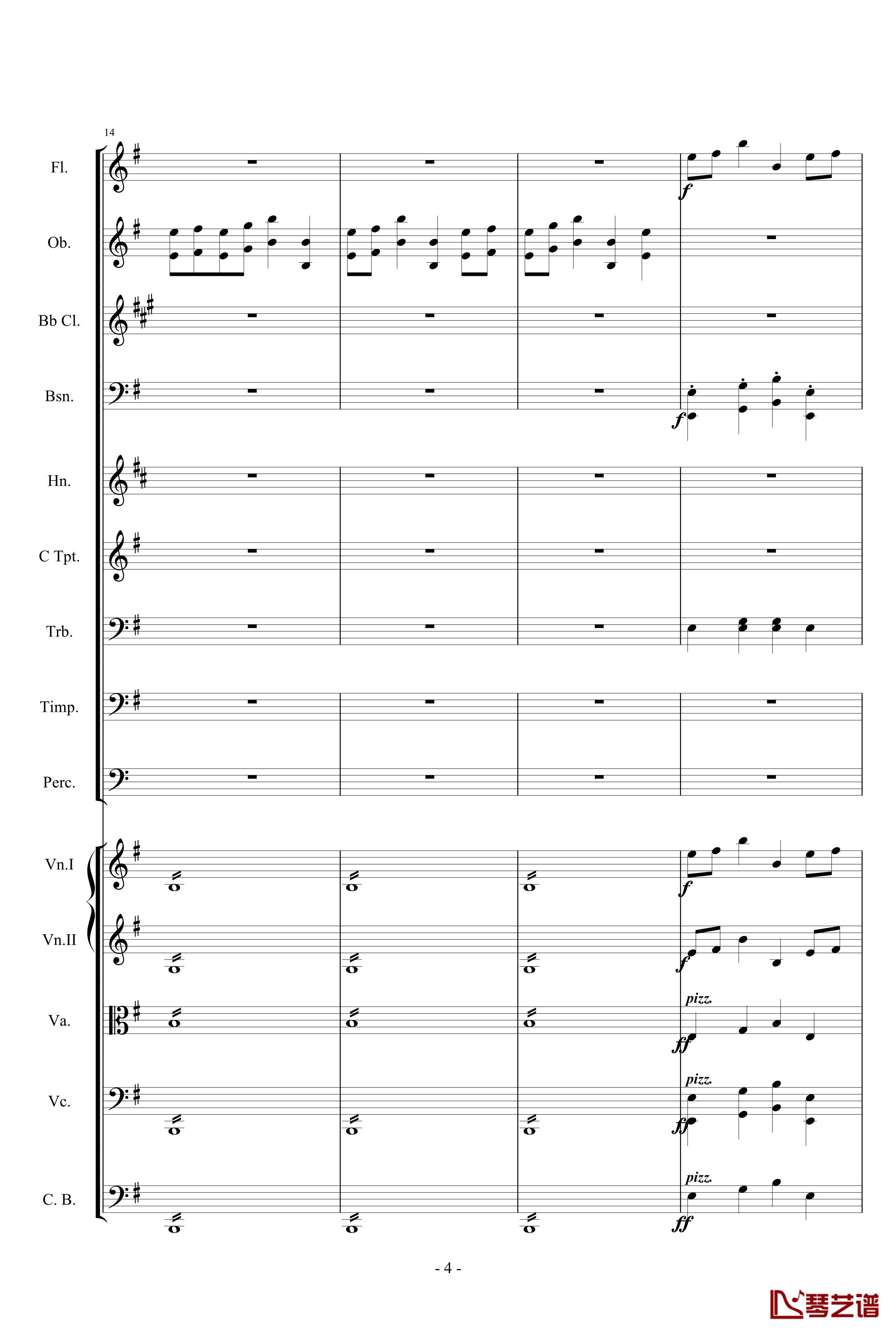 愤怒的小鸟交响曲第一乐章Op.5 no.1钢琴谱-105725784