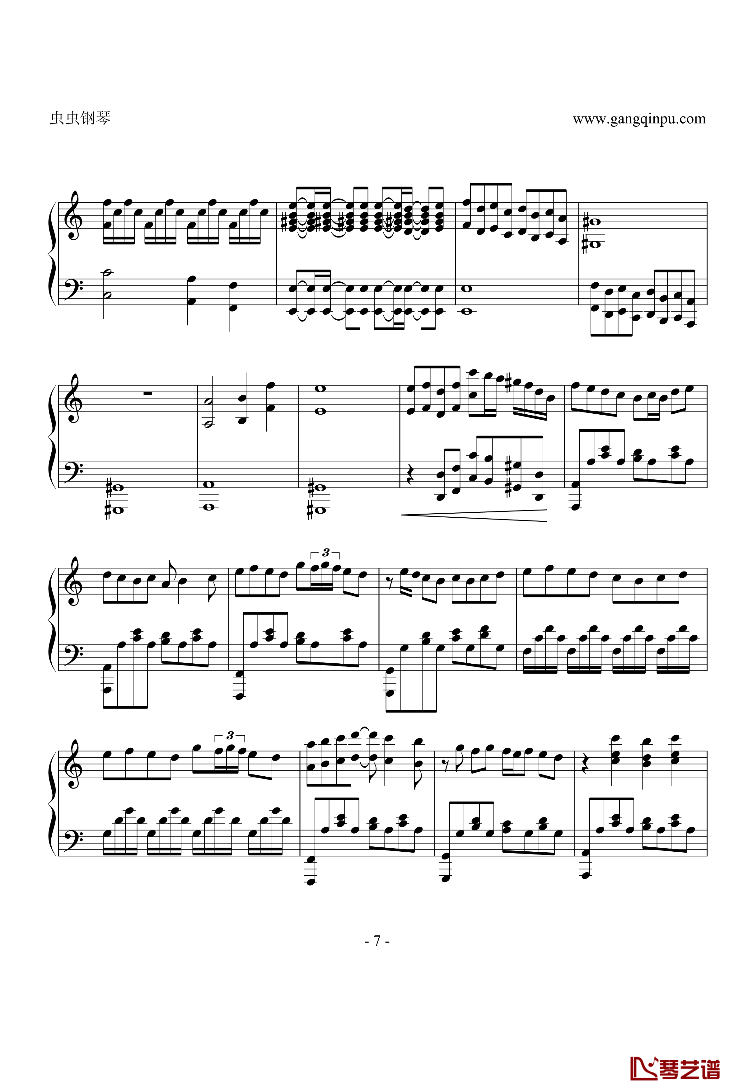 亡灵钢琴钢琴谱-修改版之再版-电锯惊魂7