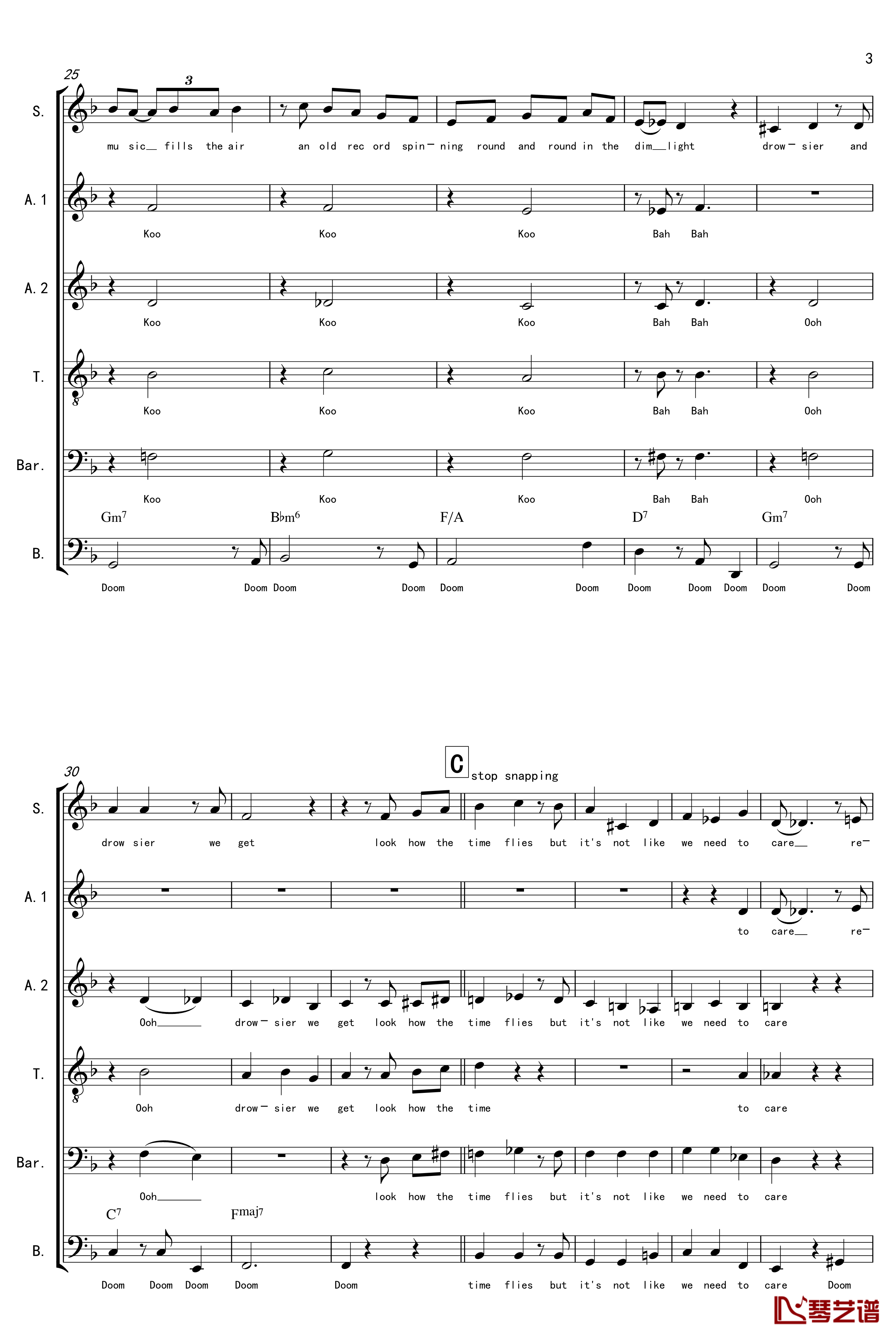 La Vanille钢琴谱-A cappella-thisisit20093