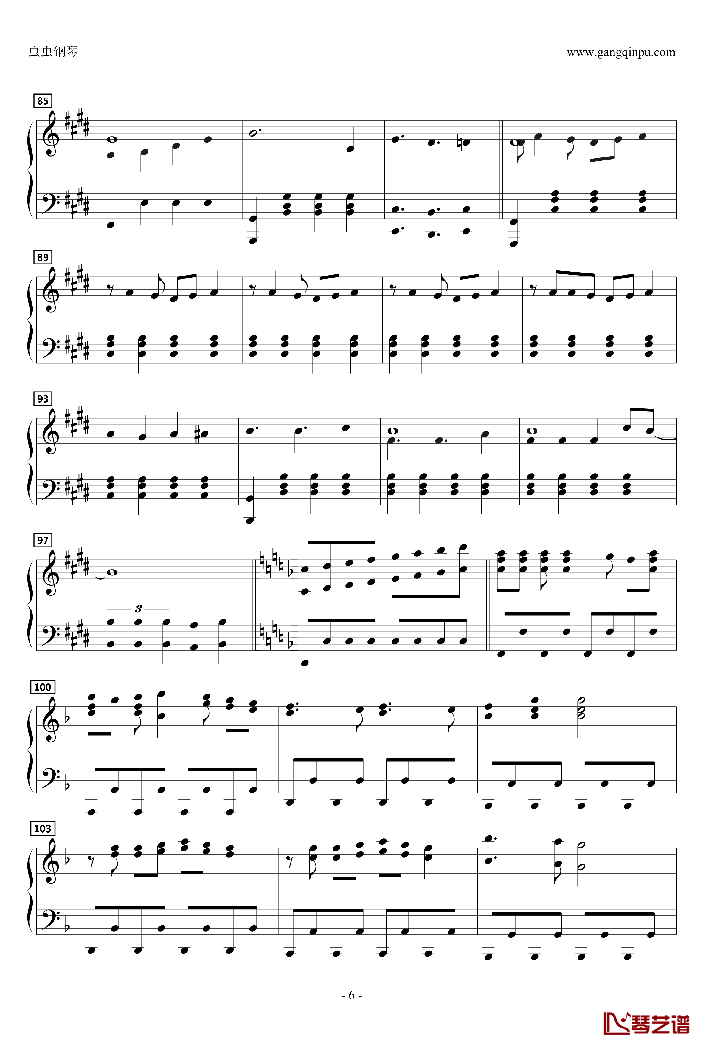 フレ降レミライ钢琴谱-动漫6