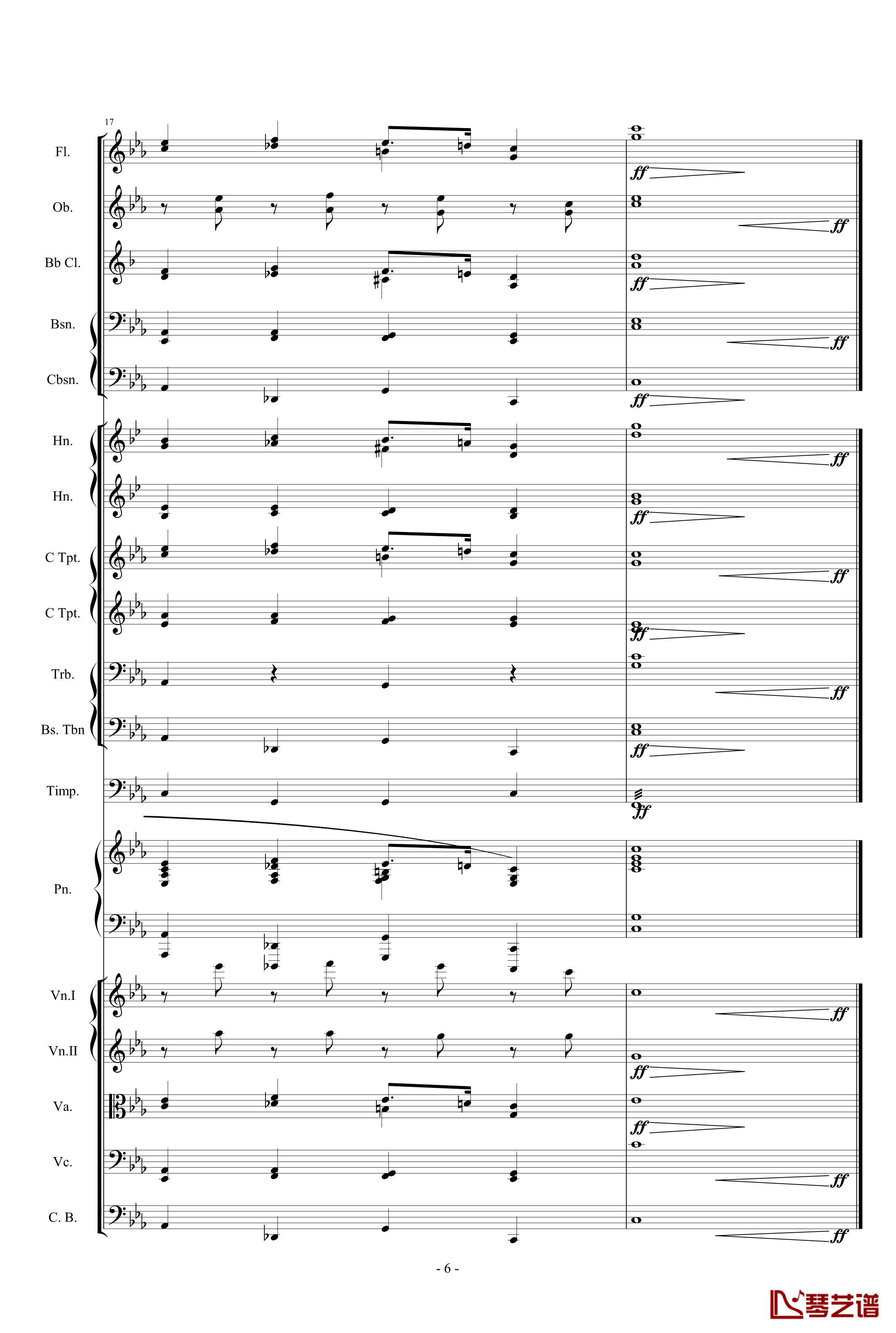 悲催的C小调前奏曲钢琴谱-管弦乐版-肖邦-chopin6