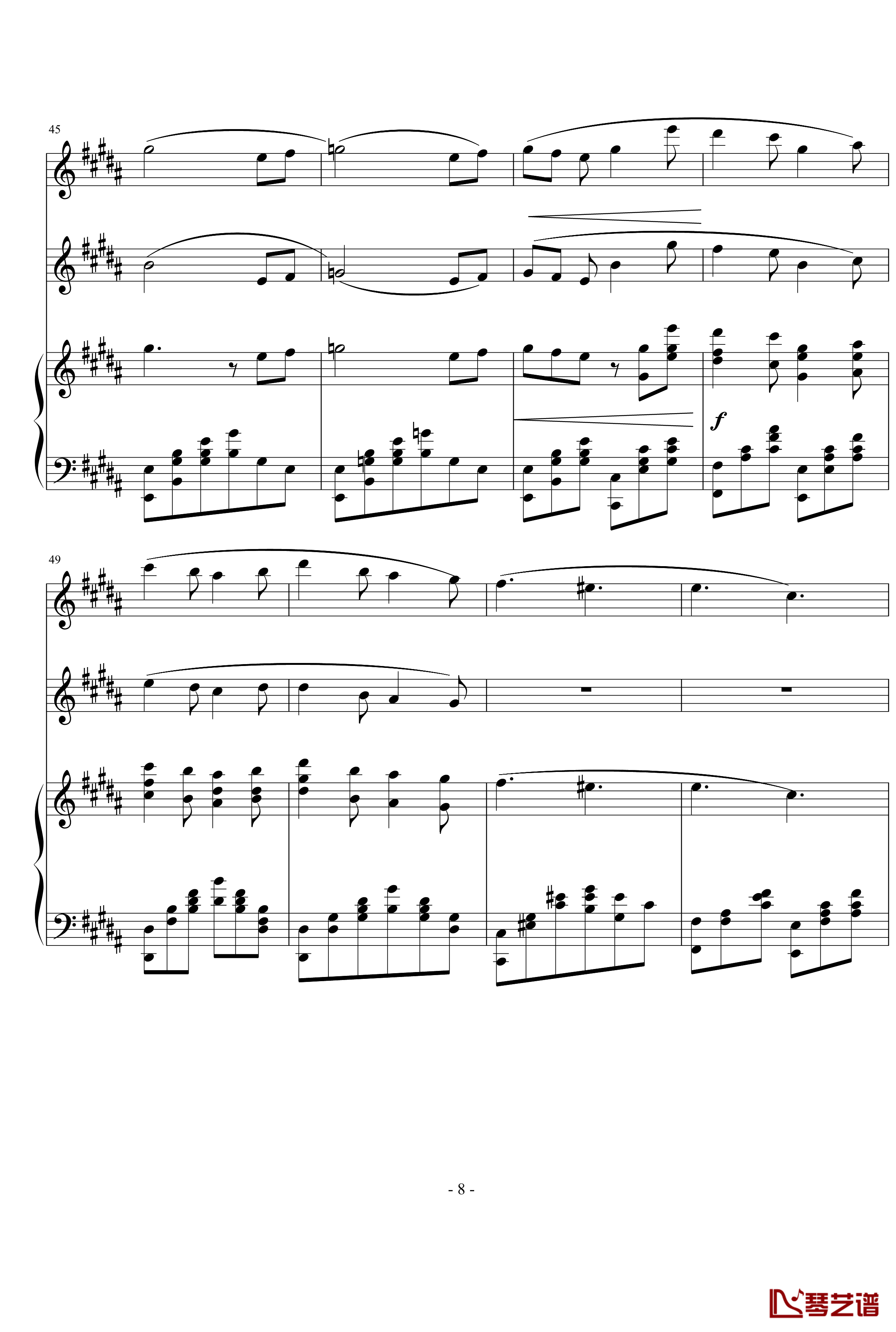 D大调钢琴三重奏第3乐章钢琴谱-nyride8