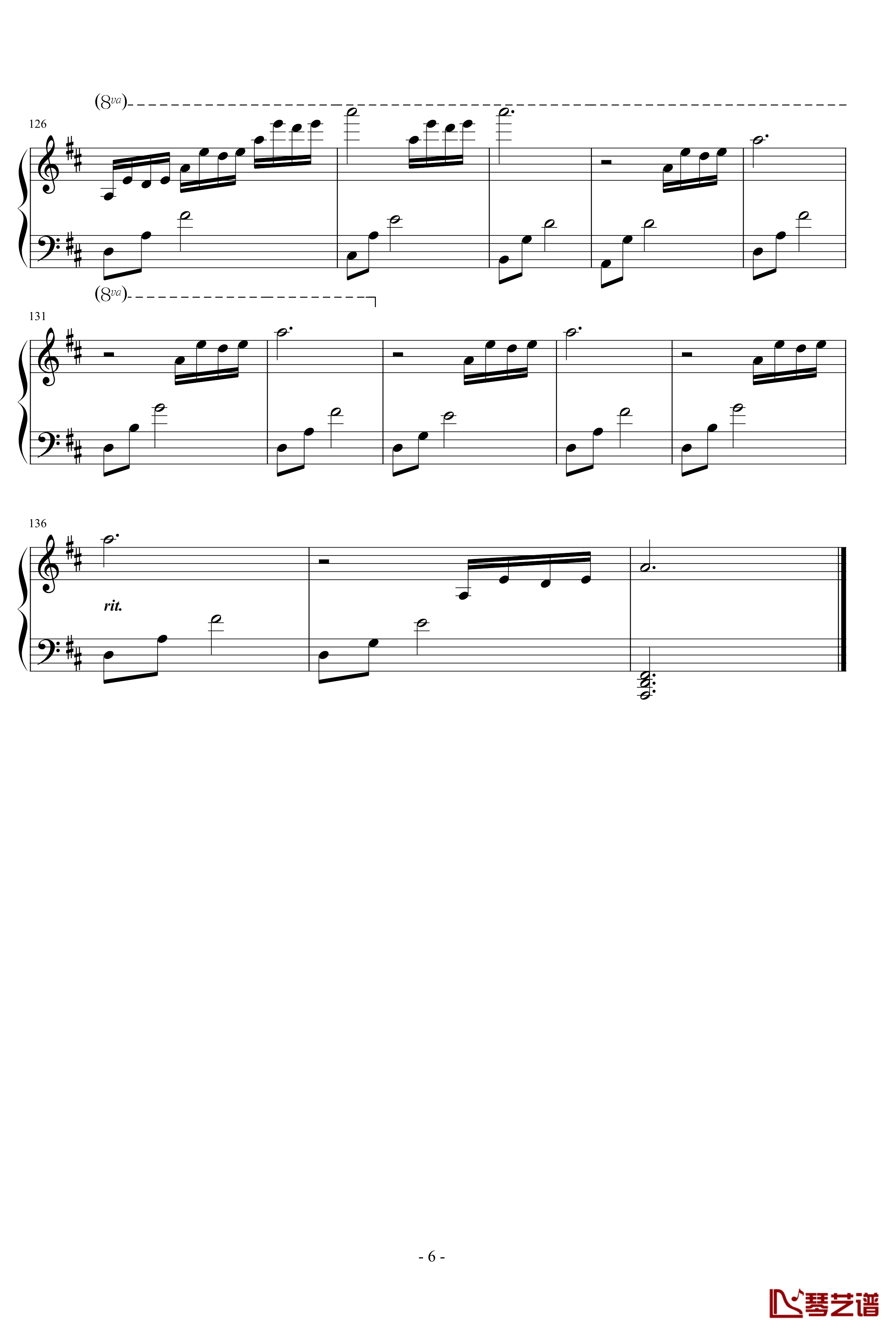 新家钢琴谱-林海6