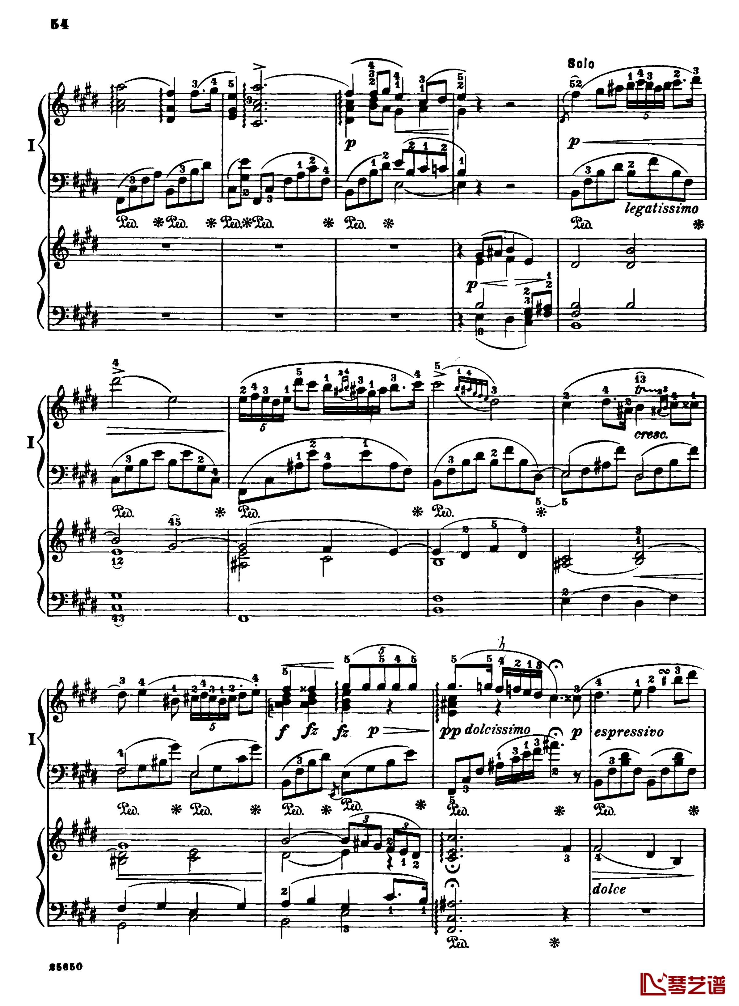 肖邦第一钢琴协奏曲钢琴谱-肖邦56