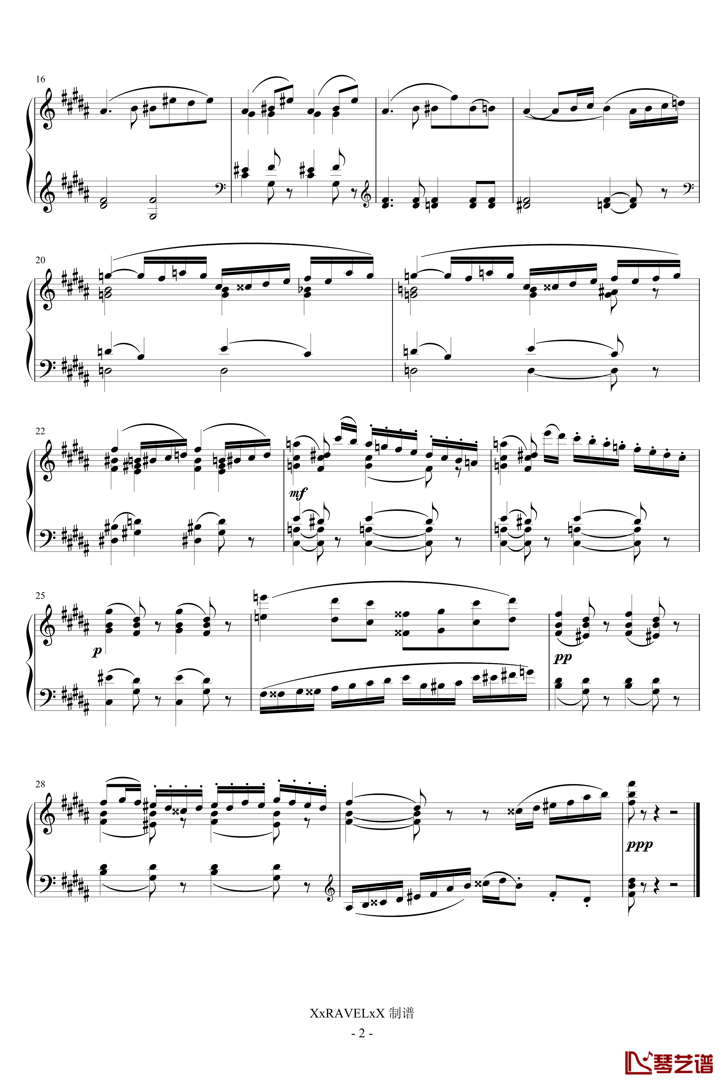杜伊勒里宫的花园钢琴谱-穆索尔斯基2