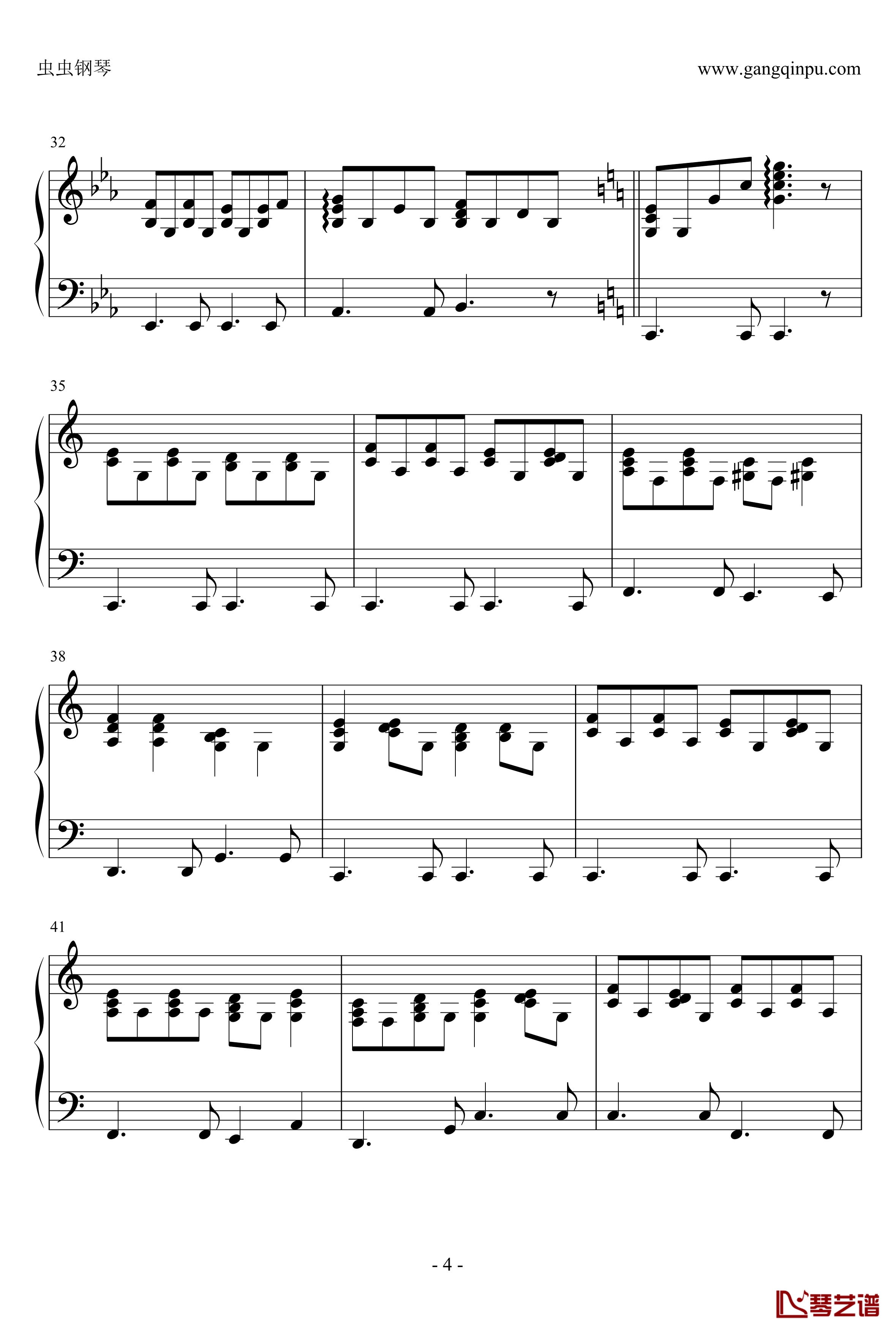 石榴石钢琴谱-《穿越时空的少女》主题曲伴奏-奥华子4