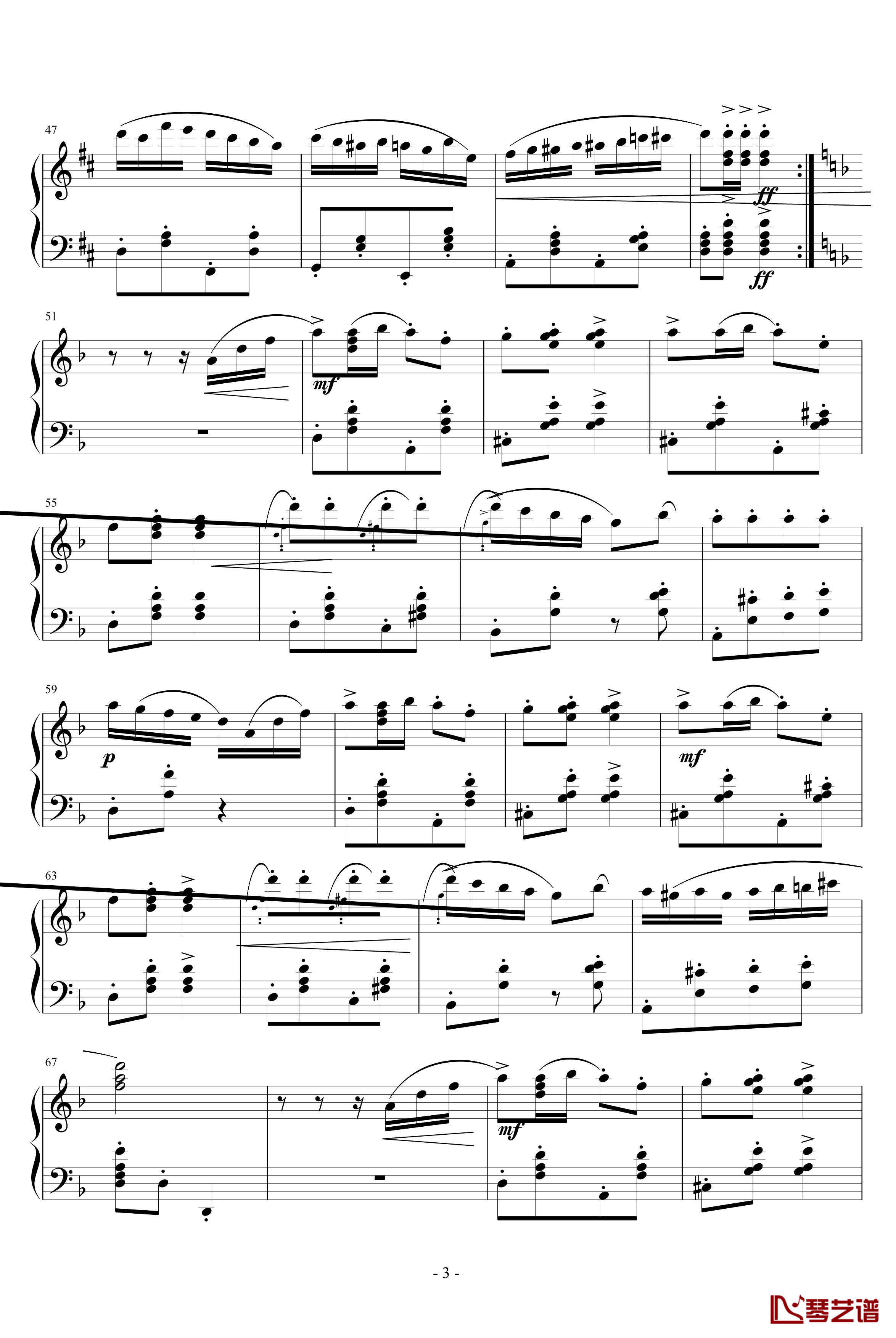 意大利波尔卡钢琴谱-拉赫马尼若夫3