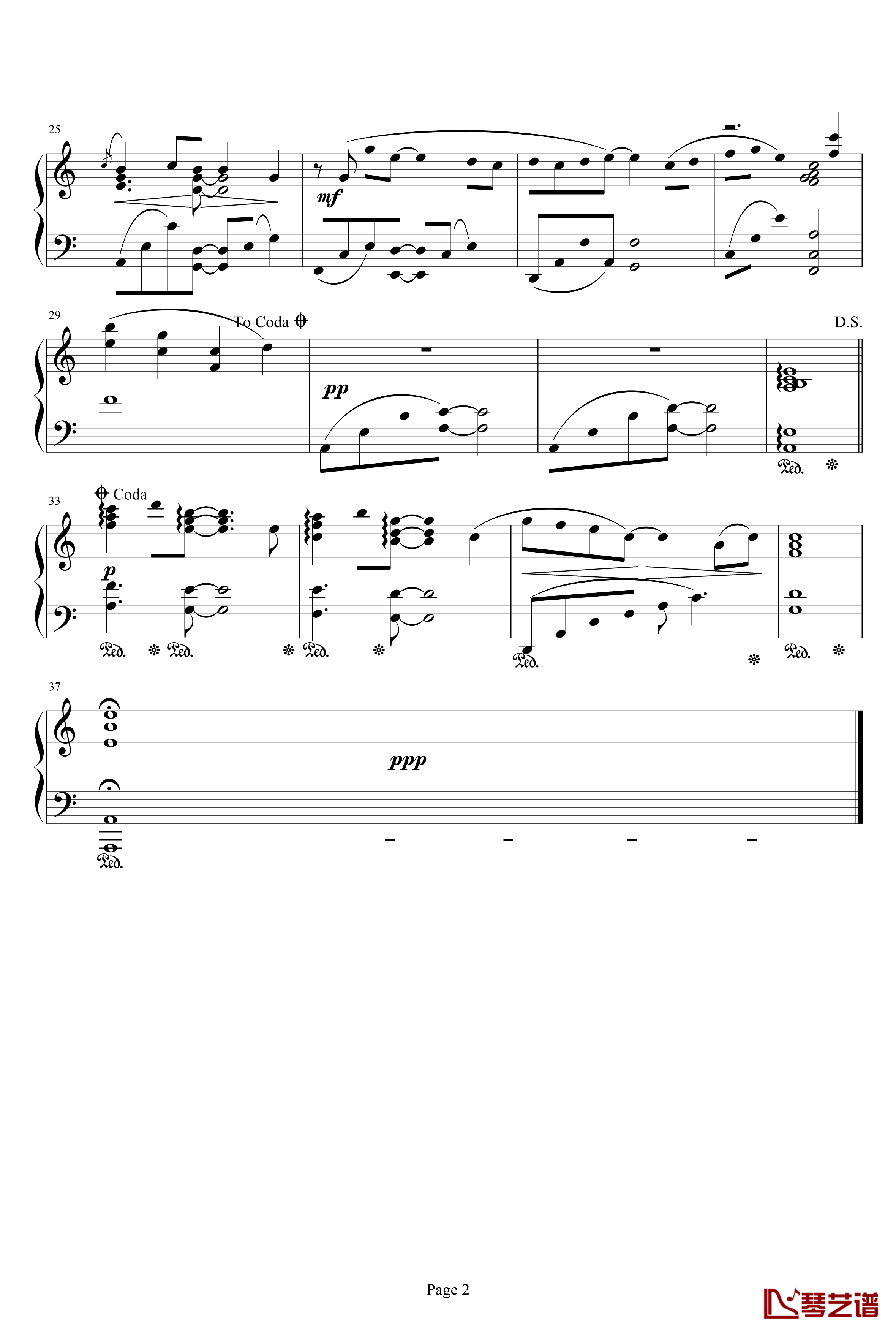 Yuna's Ballad钢琴谱-最终幻想2