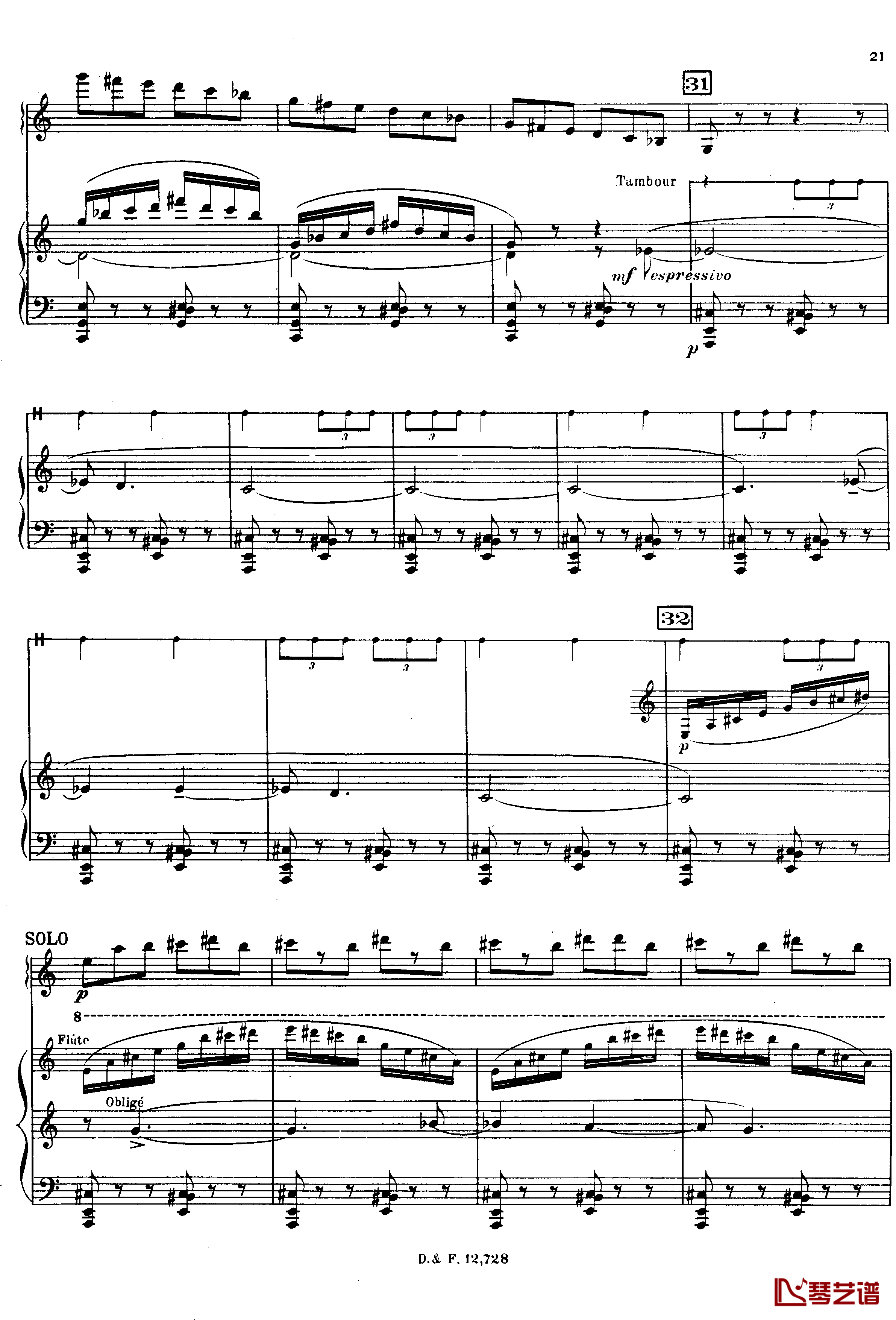 左手钢琴协奏曲钢琴谱-拉威尔-Ravel21