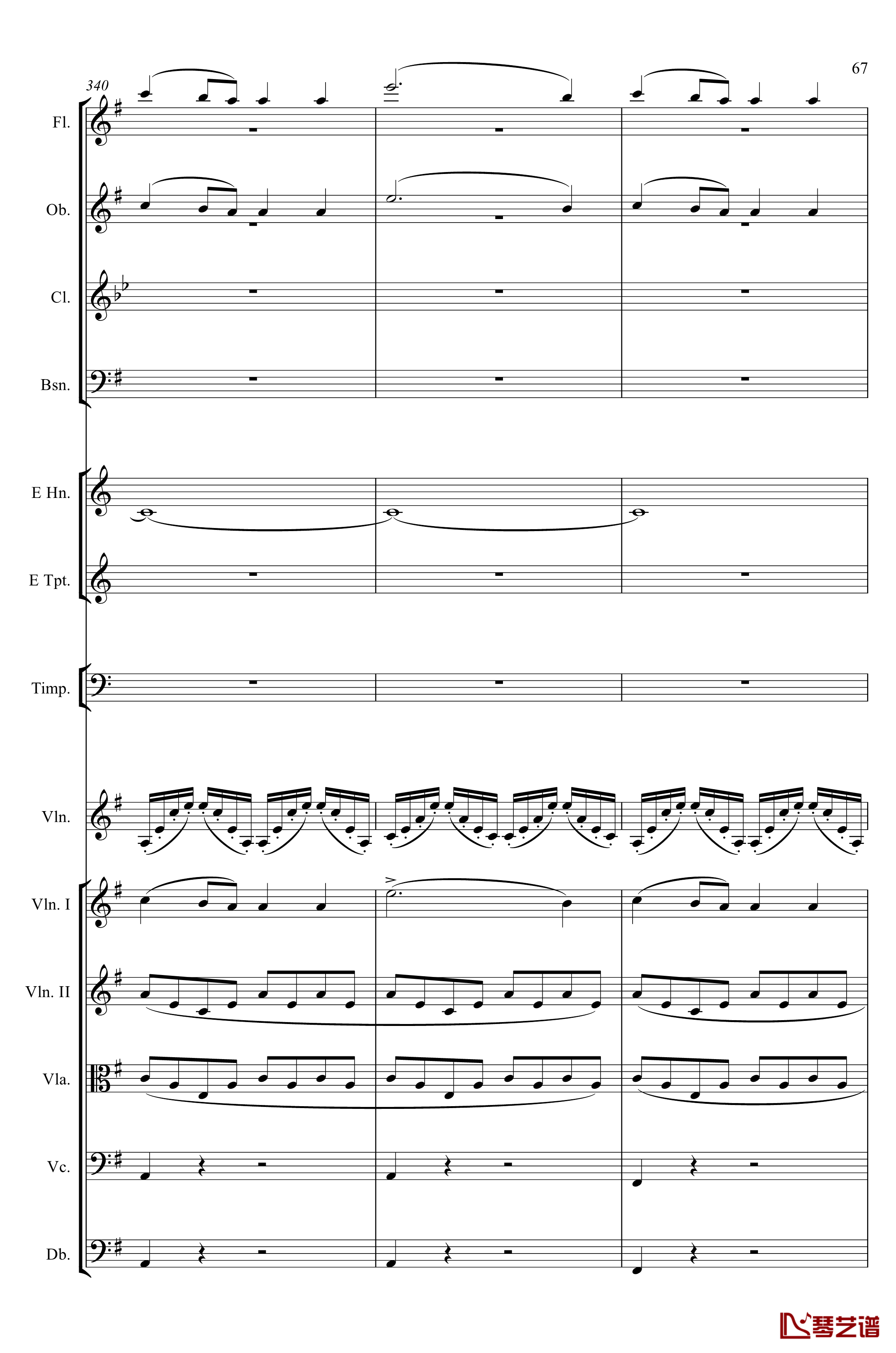 e小调小提琴协奏曲Op.64钢琴谱-第一乐章-门德尔松67