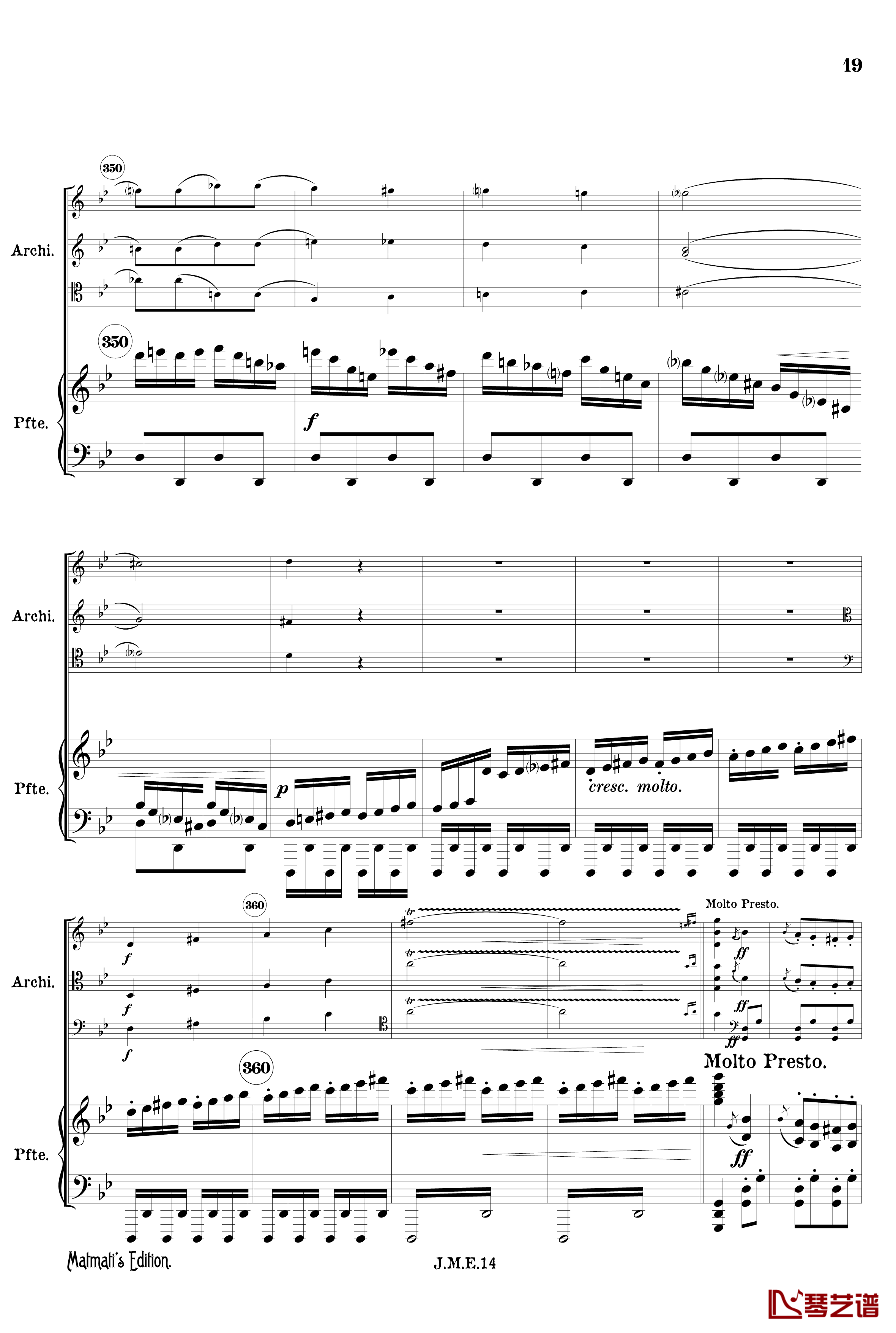 g小调第一钢琴四重奏 Op.25  第四乐章 吉普赛回旋曲钢琴谱-勃拉姆斯20