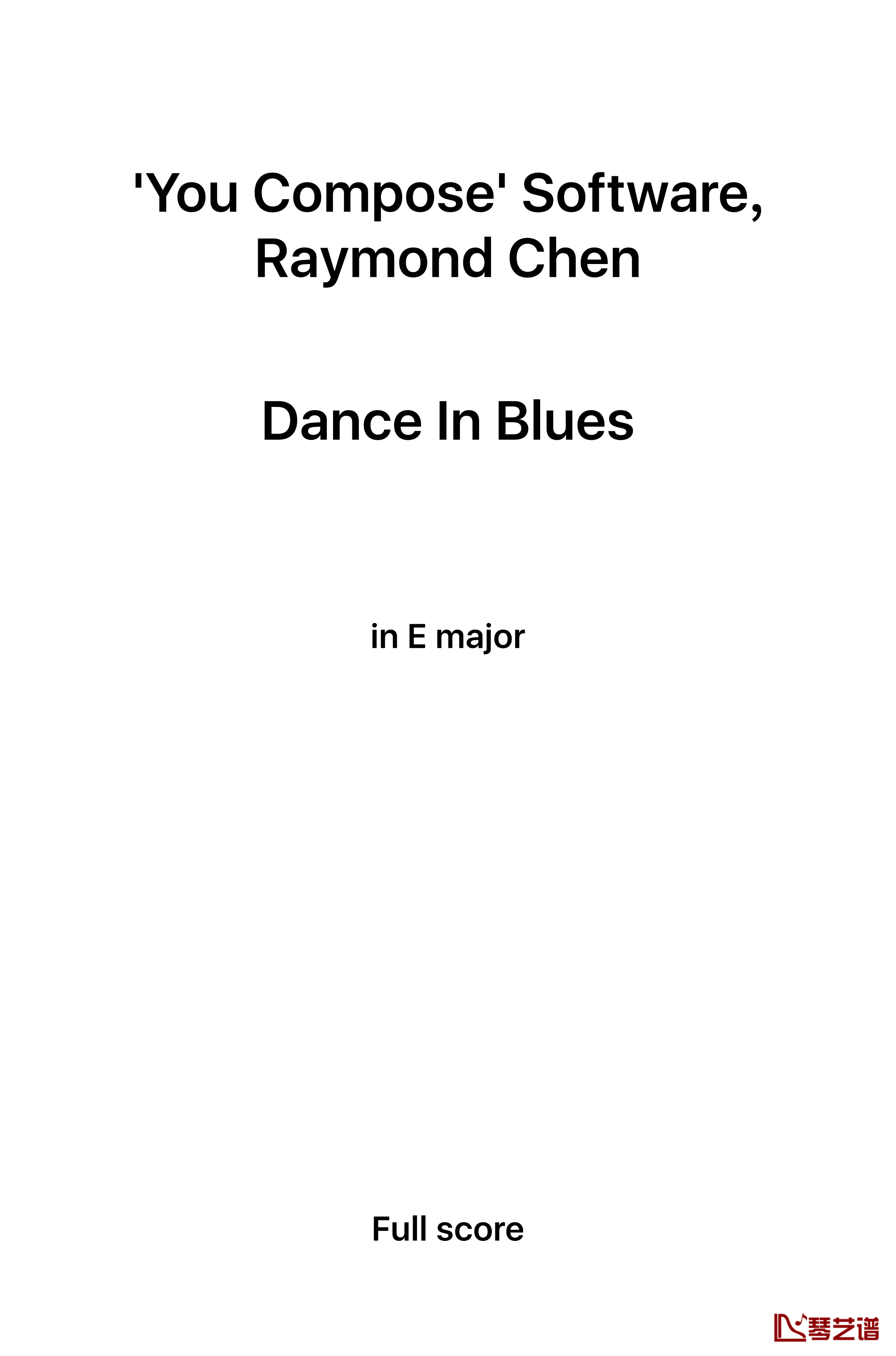 Dance in Blues钢琴谱-陈文戈1