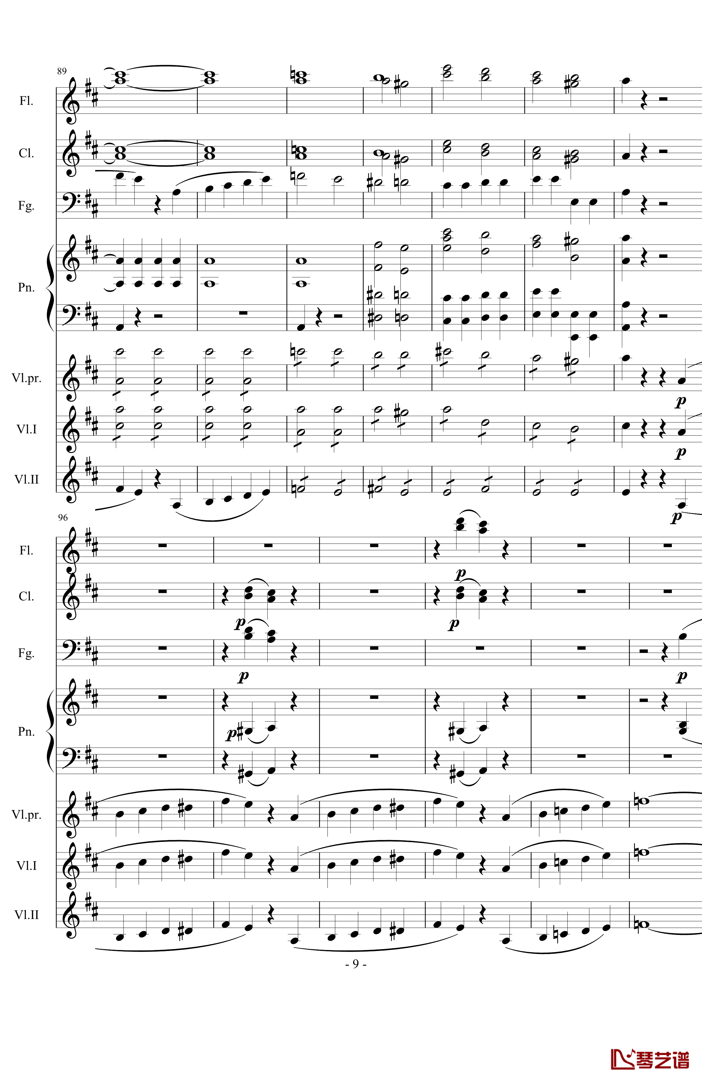 费加罗的婚礼钢琴谱-莫扎特9