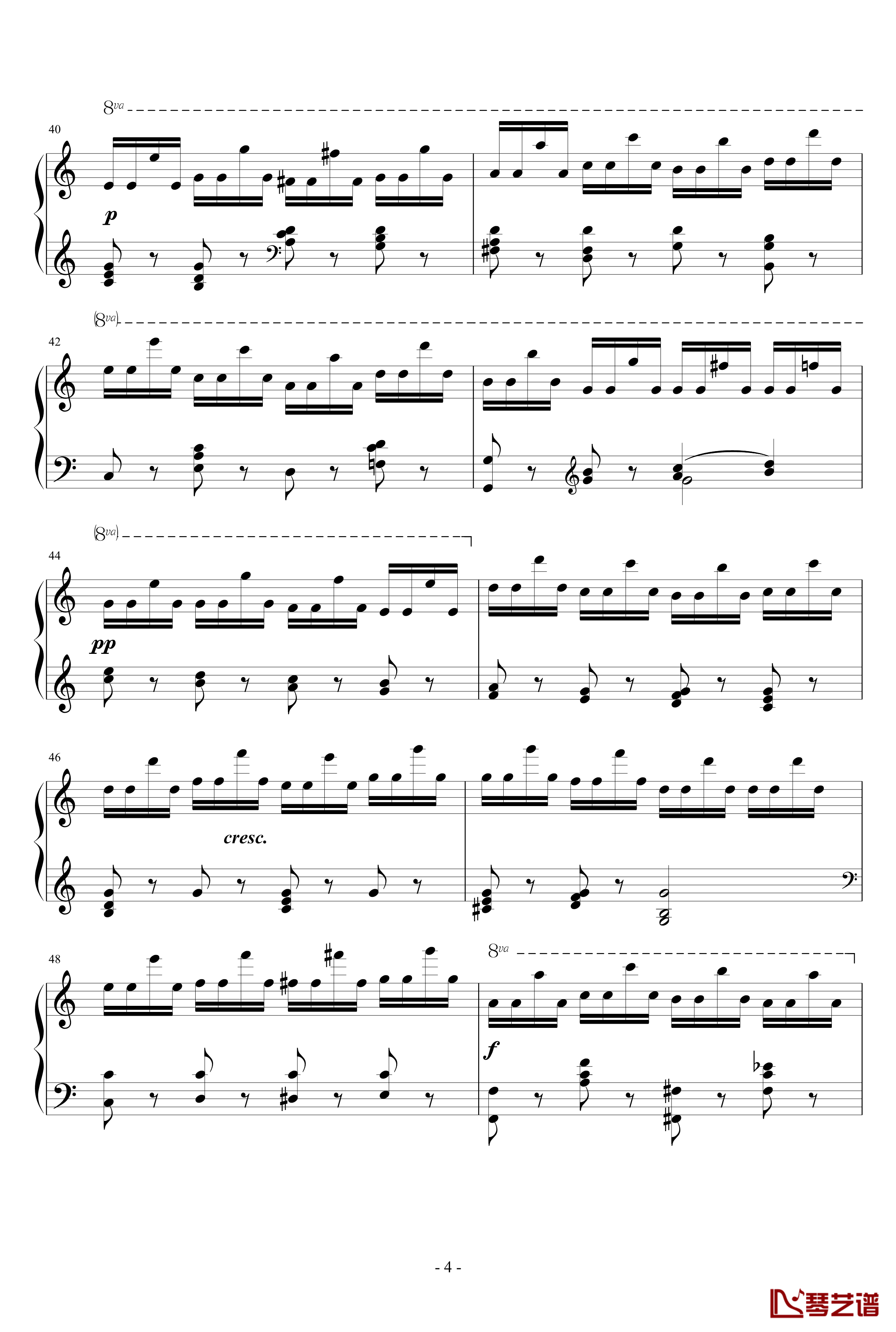 C大调练习曲钢琴谱-车尔尼Op740 No7-车尔尼-Czerny4