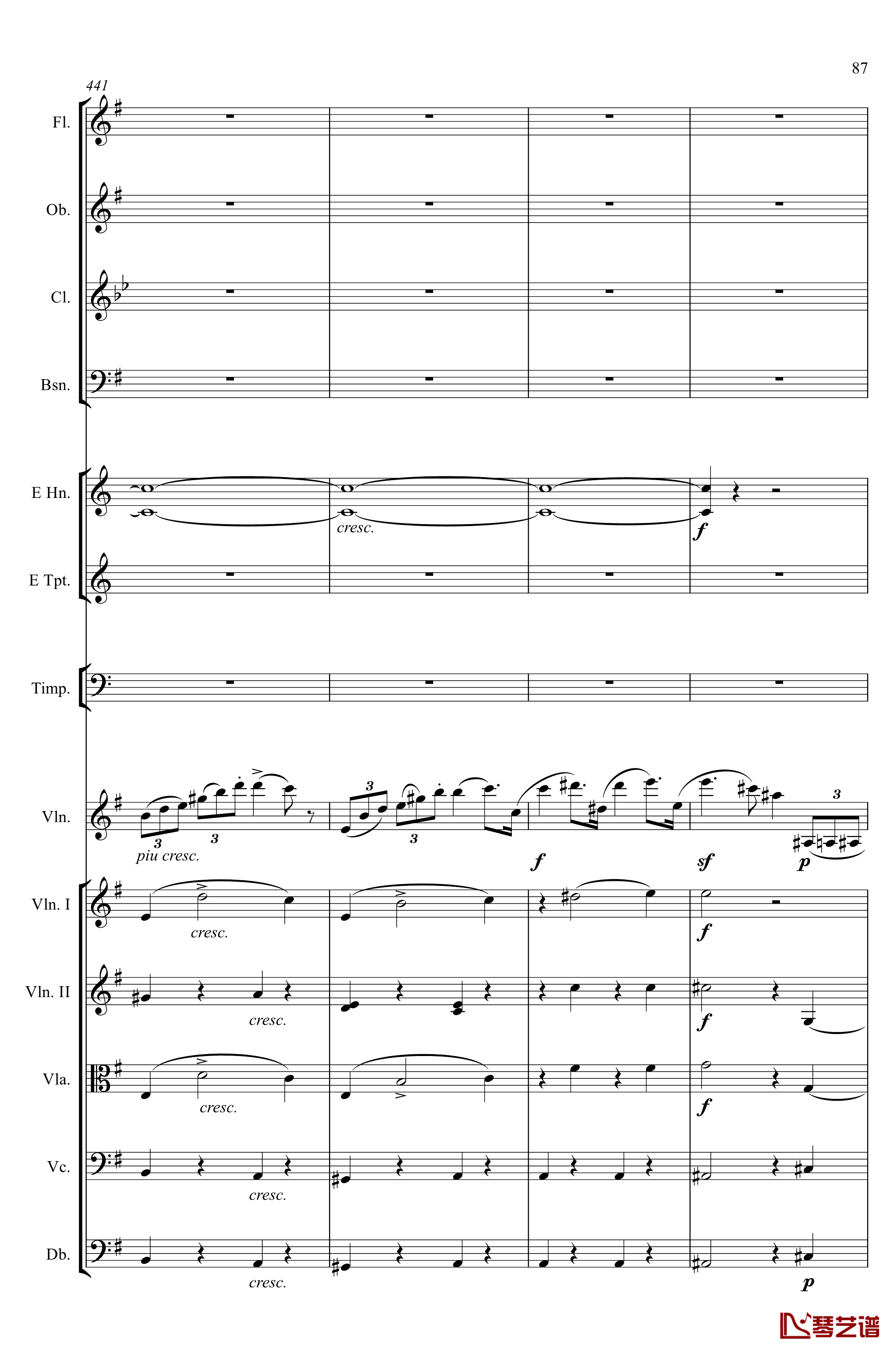 e小调小提琴协奏曲Op.64钢琴谱-第一乐章-门德尔松87