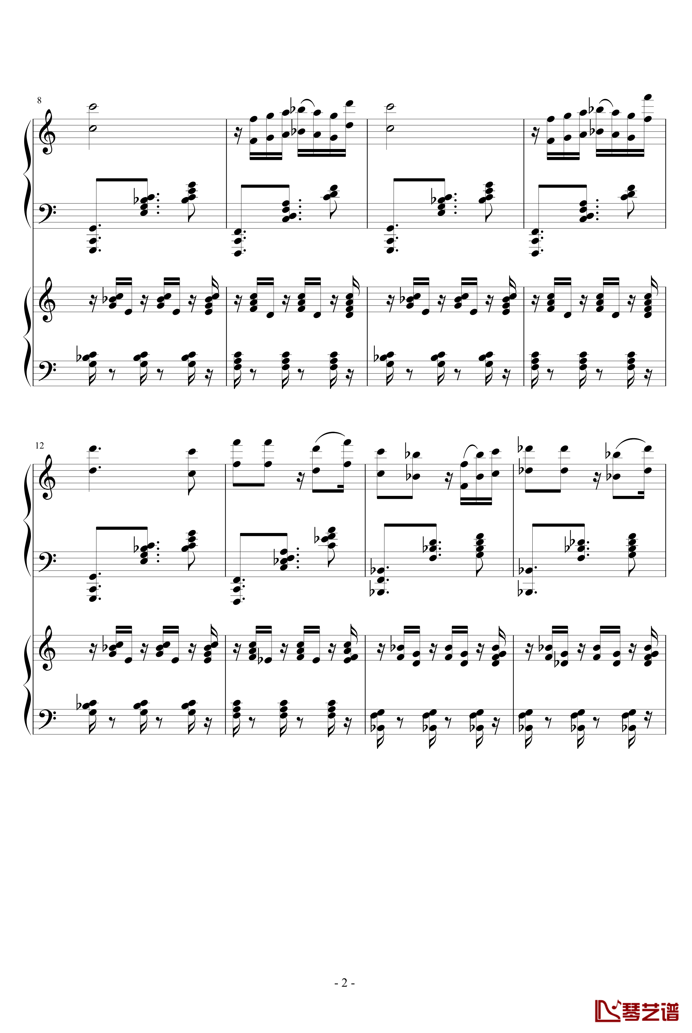 爵士双钢琴奏鸣曲第三乐章钢琴谱-米约2