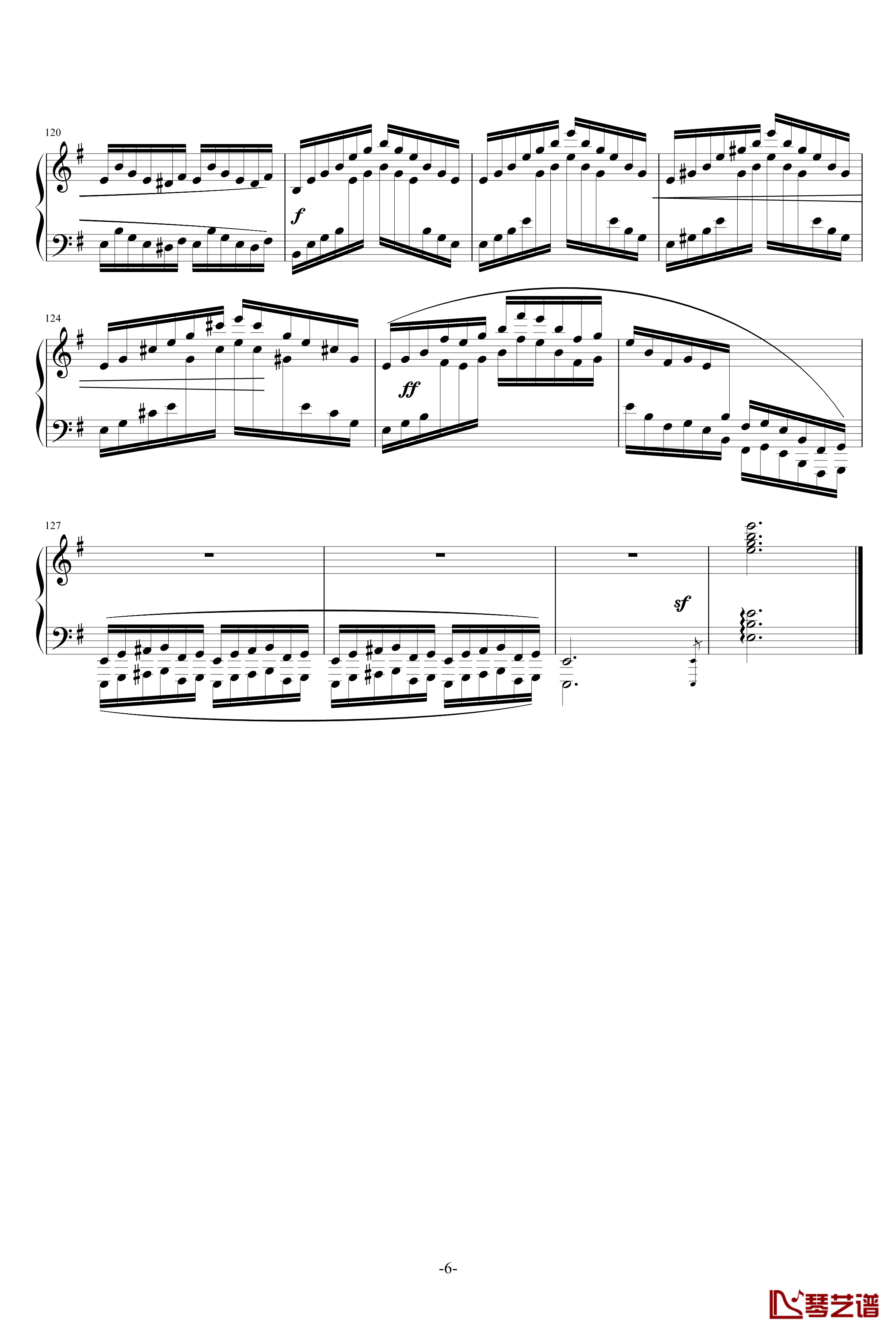 练习曲第1首钢琴谱-乐之琴6