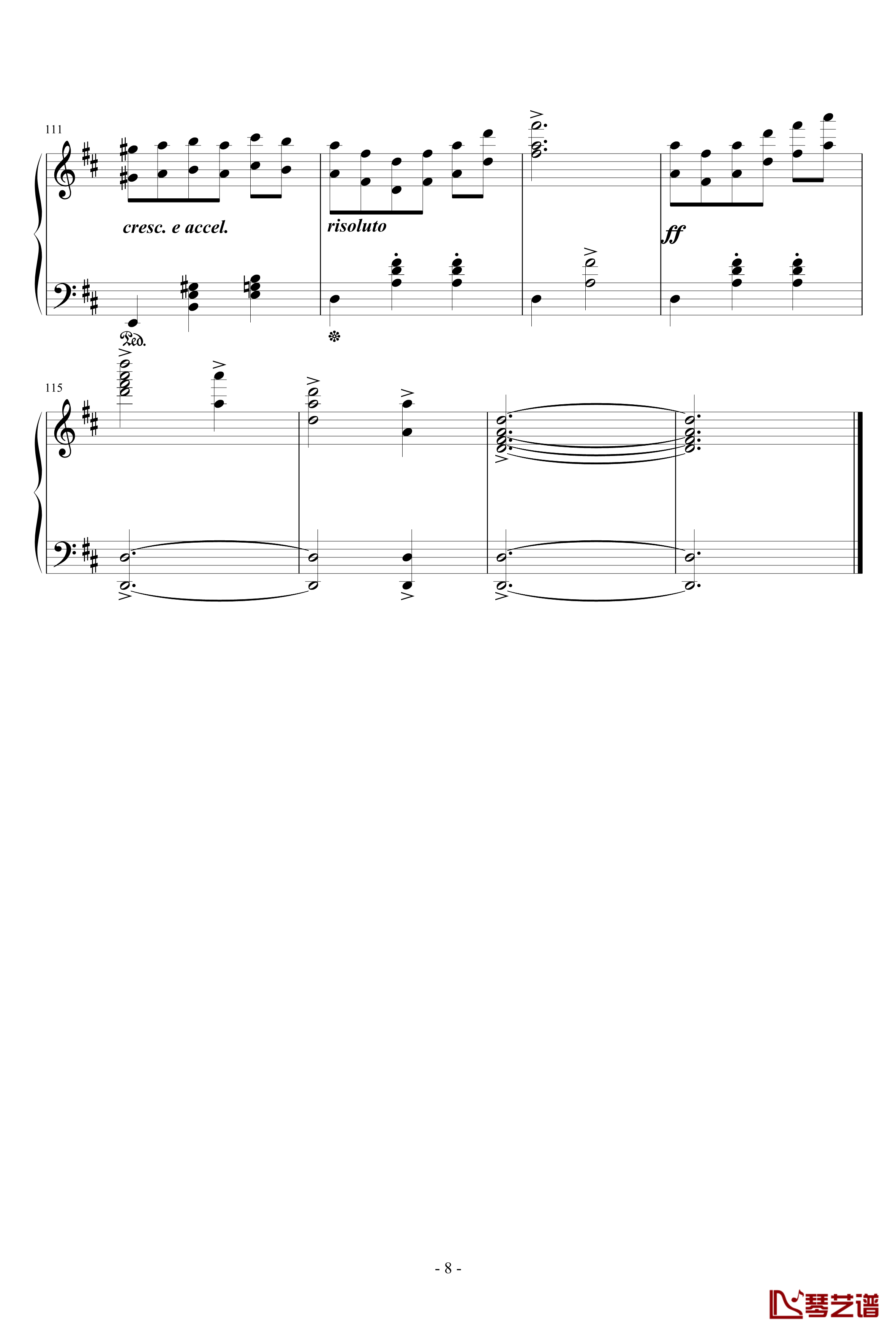 舞曲钢琴谱-天籁传声8