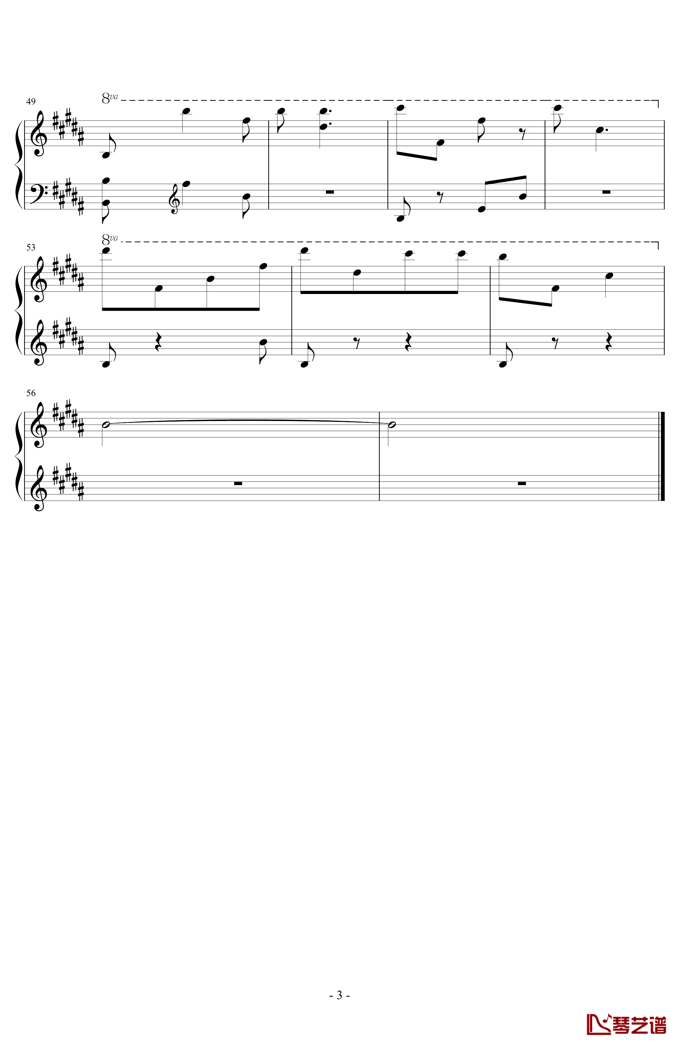 The Scale Melody钢琴谱-寻找天堂-Kan R. Gao3