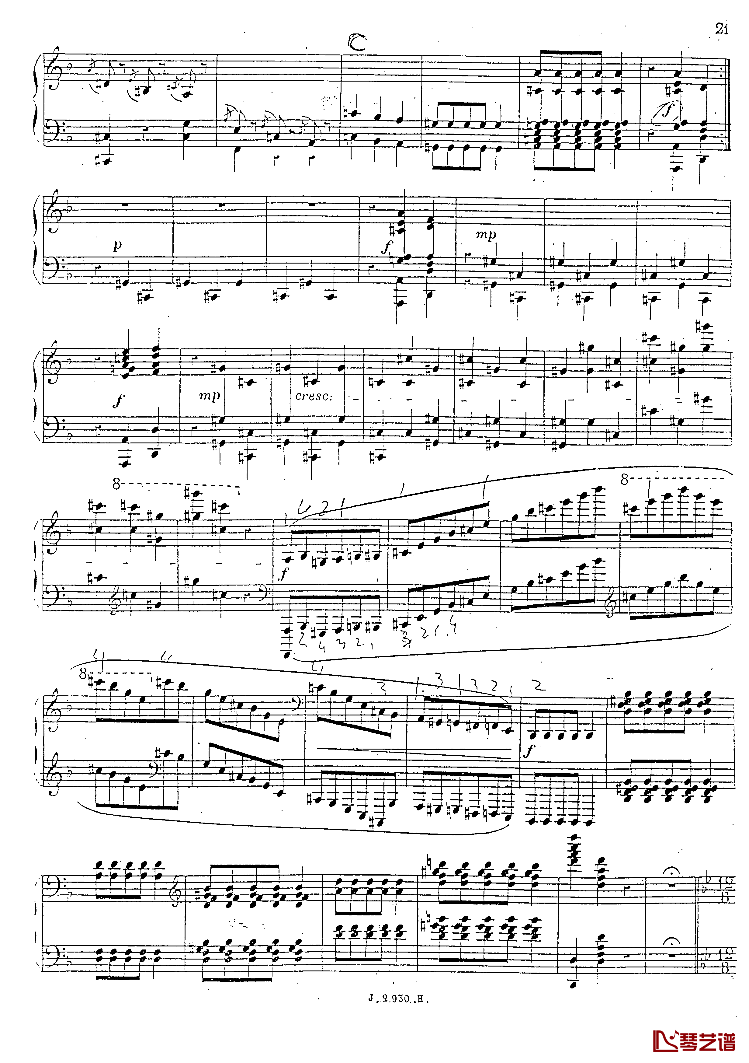 a小调第四钢琴奏鸣曲钢琴谱-安东 鲁宾斯坦- Op.10022