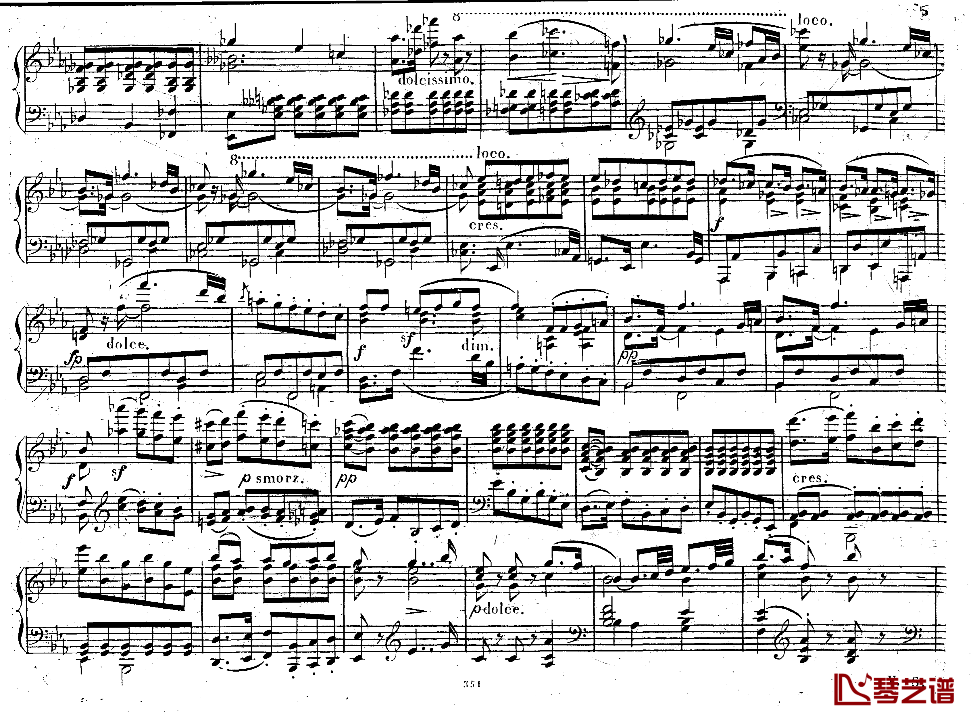 降E大调第八钢琴奏鸣曲 Op.144钢琴谱-车尔尼-Czerny4